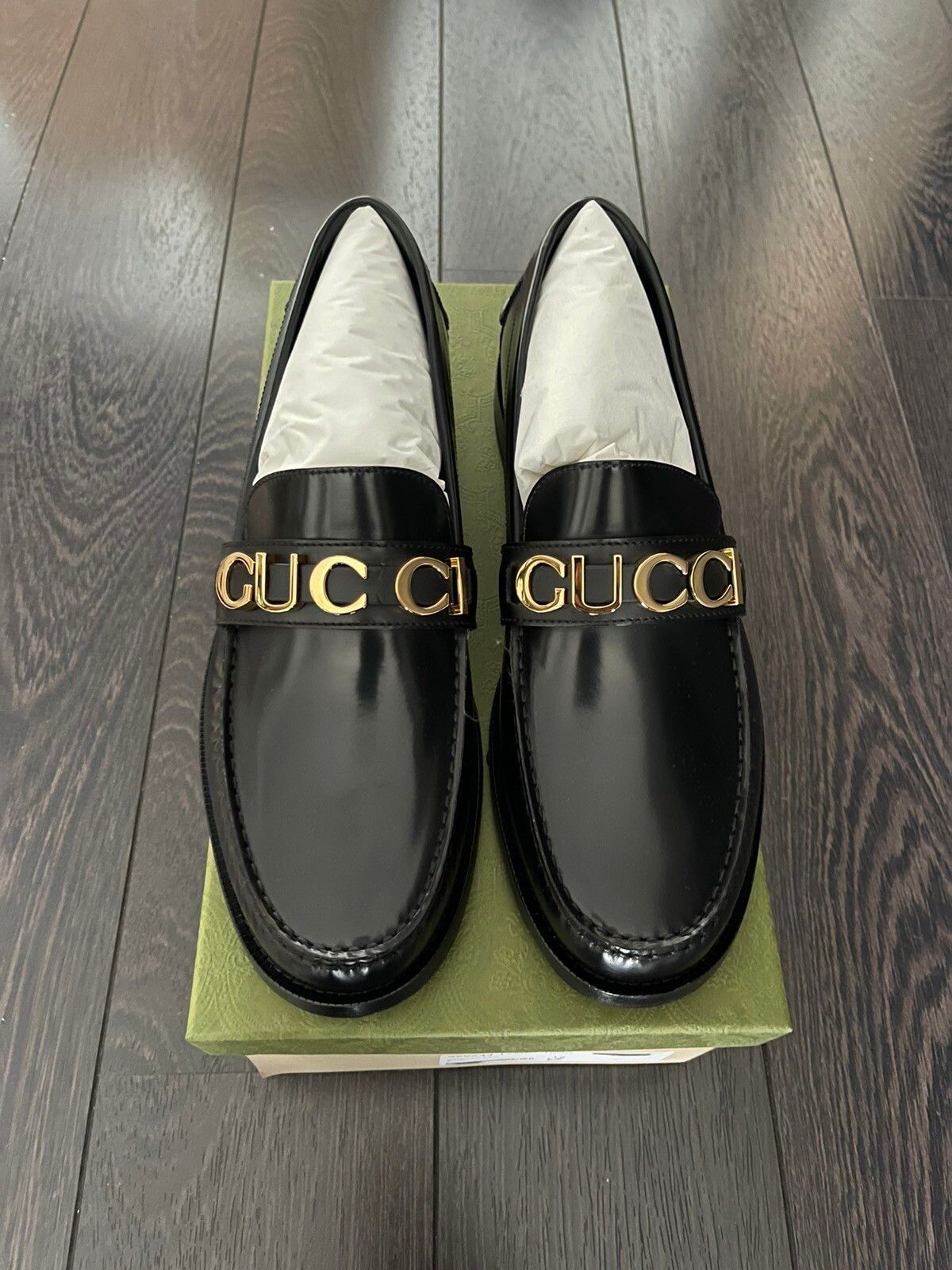 Gucci NEW - Gucci Cara Logo Snaffle Leather Loafers | Grailed