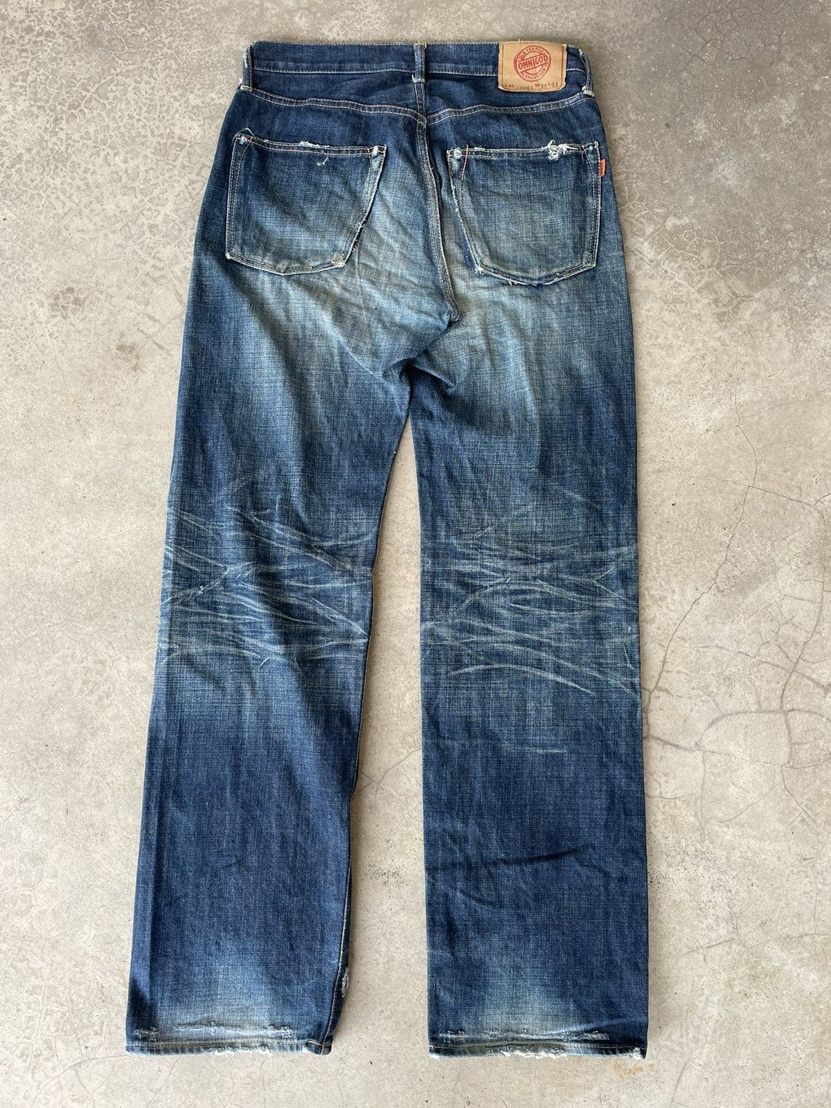 Jean Japanese Brand Distressed Redline Jeans Size US 31 - 3 Thumbnail