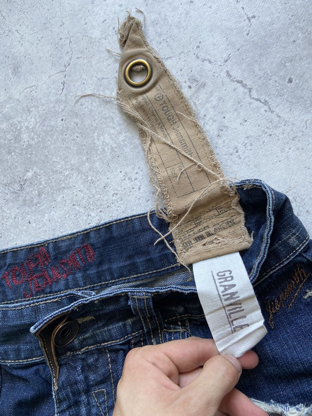 Japanese Brand Tough Jeansmith Japanese Distressed Denim Jeans Size US 34 / EU 50 - 4 Thumbnail