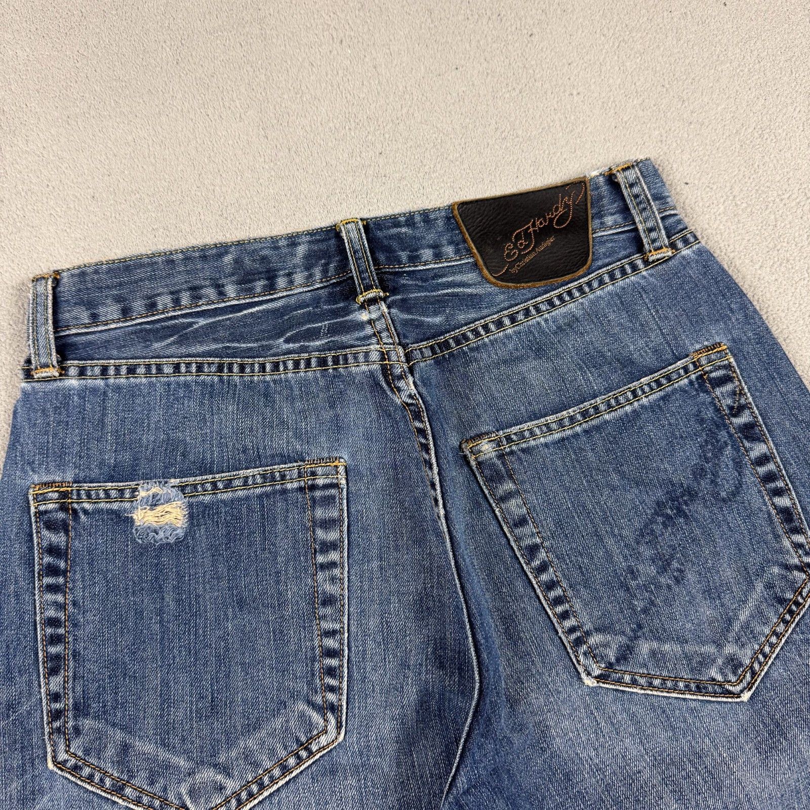 Ed Hardy Ed Hardy Vintage Denim Shorts 30 Blue Cut Off Raw Hem Y2K Size US 30 / EU 46 - 5 Thumbnail