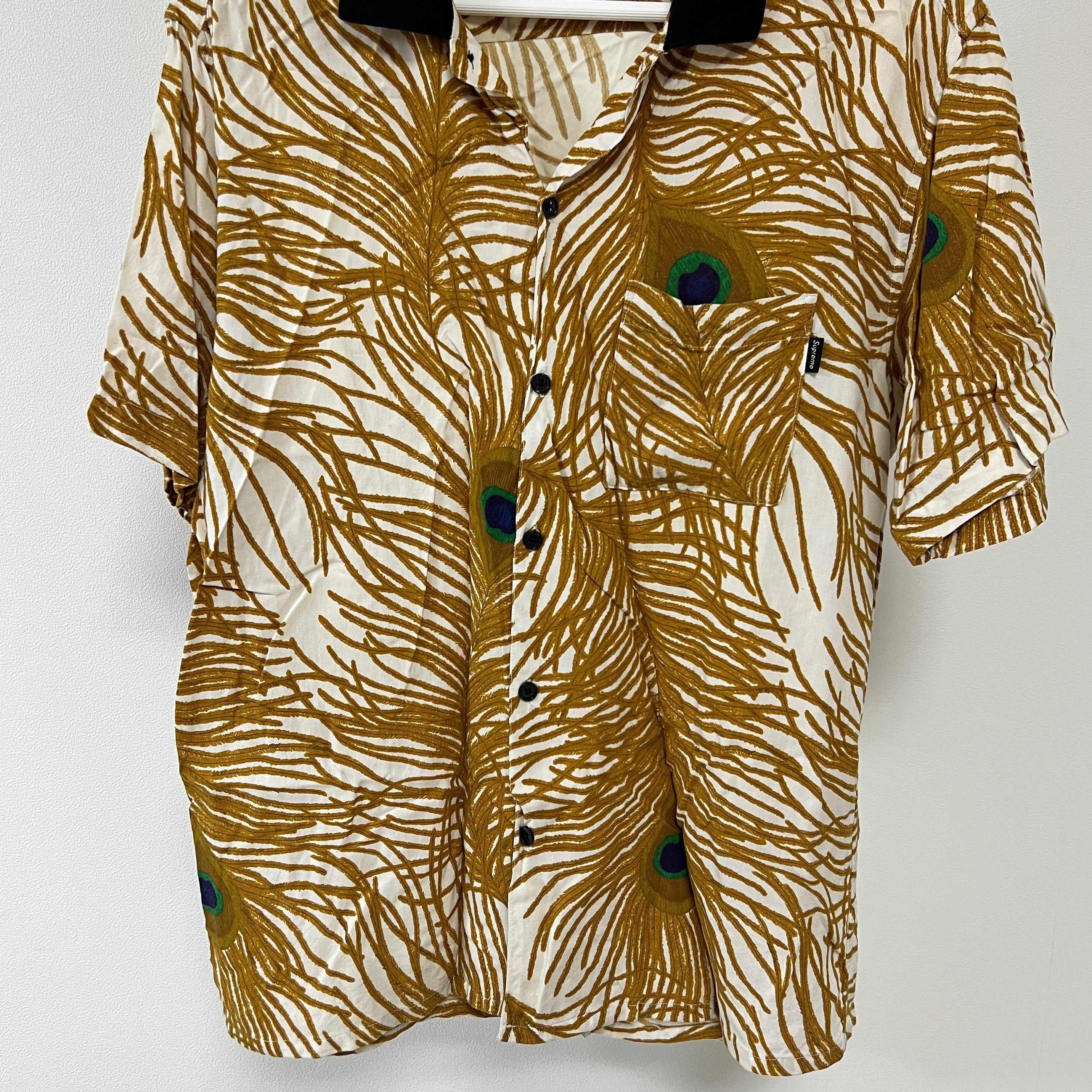 Supreme Supreme SS16 Peacock Rayon Shirt Yellow Size US M / EU 48-50 / 2 - 4 Thumbnail