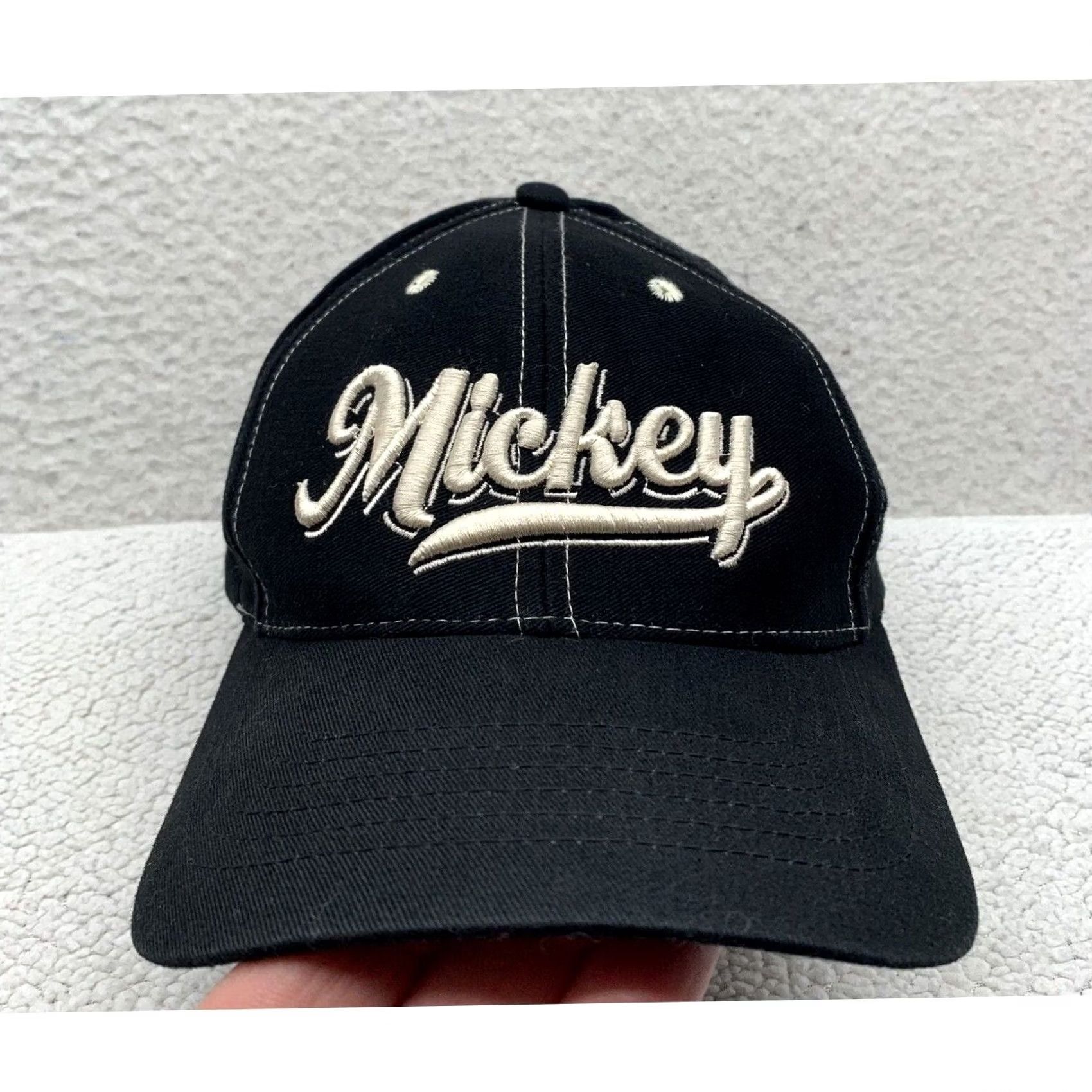 Disney VINTAGE Walt Disney World Mickey Mouse Snapback Hat Adult Black OSFM 1928 Dad Cap Size ONE SIZE - 2 Thumbnail