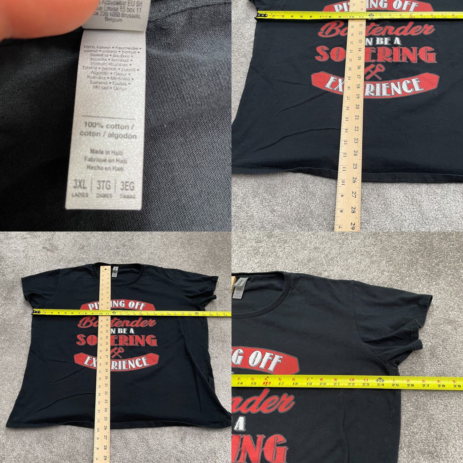 Gildan Gildan Heavy Cotton Graphic T-Shirt Womens 3XL Black Funny Novelty Casual Tee Size XXL / US 16-18 / IT 52-54 - 8 Thumbnail