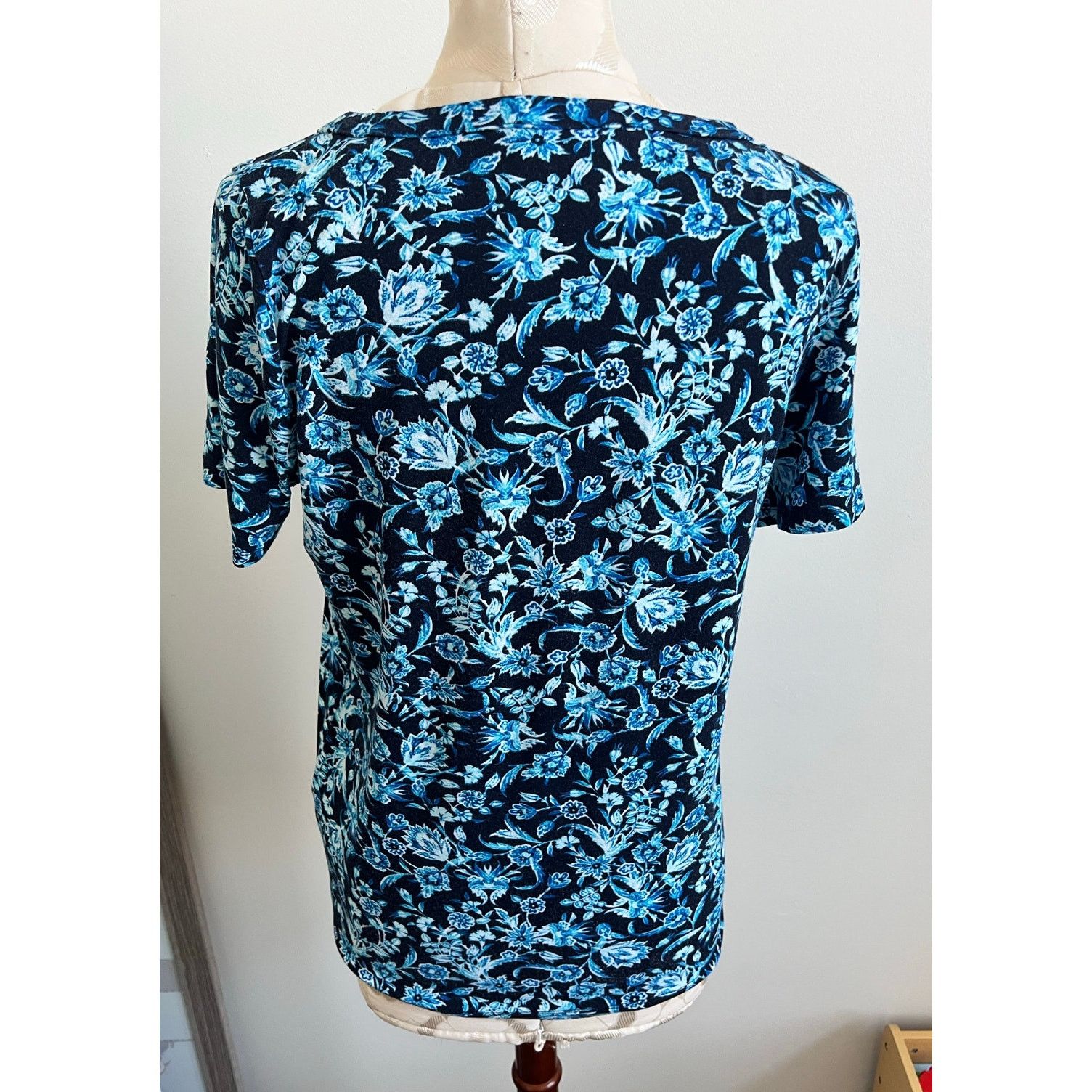 Jones New York Jones New York Collection Short Sleeve Floral Blouse Medium Size M / US 6-8 / IT 42-44 - 4 Thumbnail