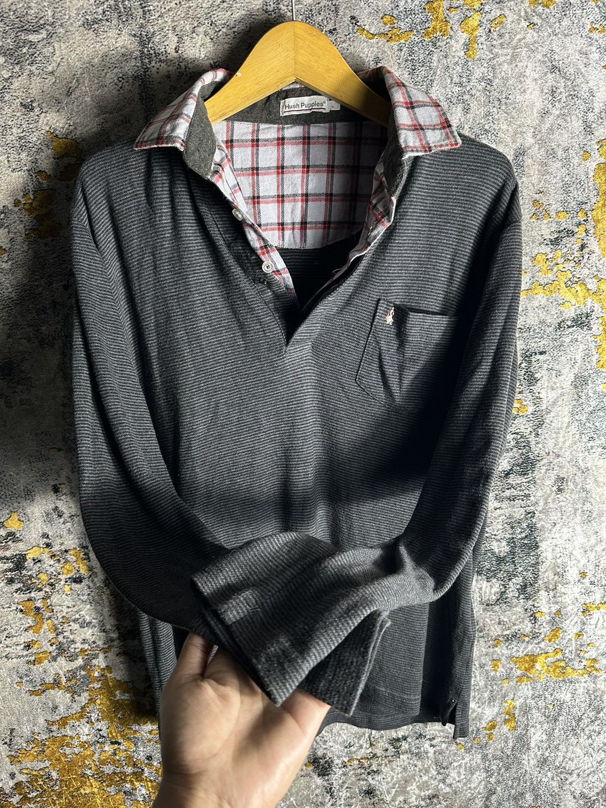 Hush Puppies 2000s IFSIXWASNINE LGB STYLE WESTERN DOUBLE LAYER TEE SHIRT Size US L / EU 52-54 / 3 - 5 Thumbnail