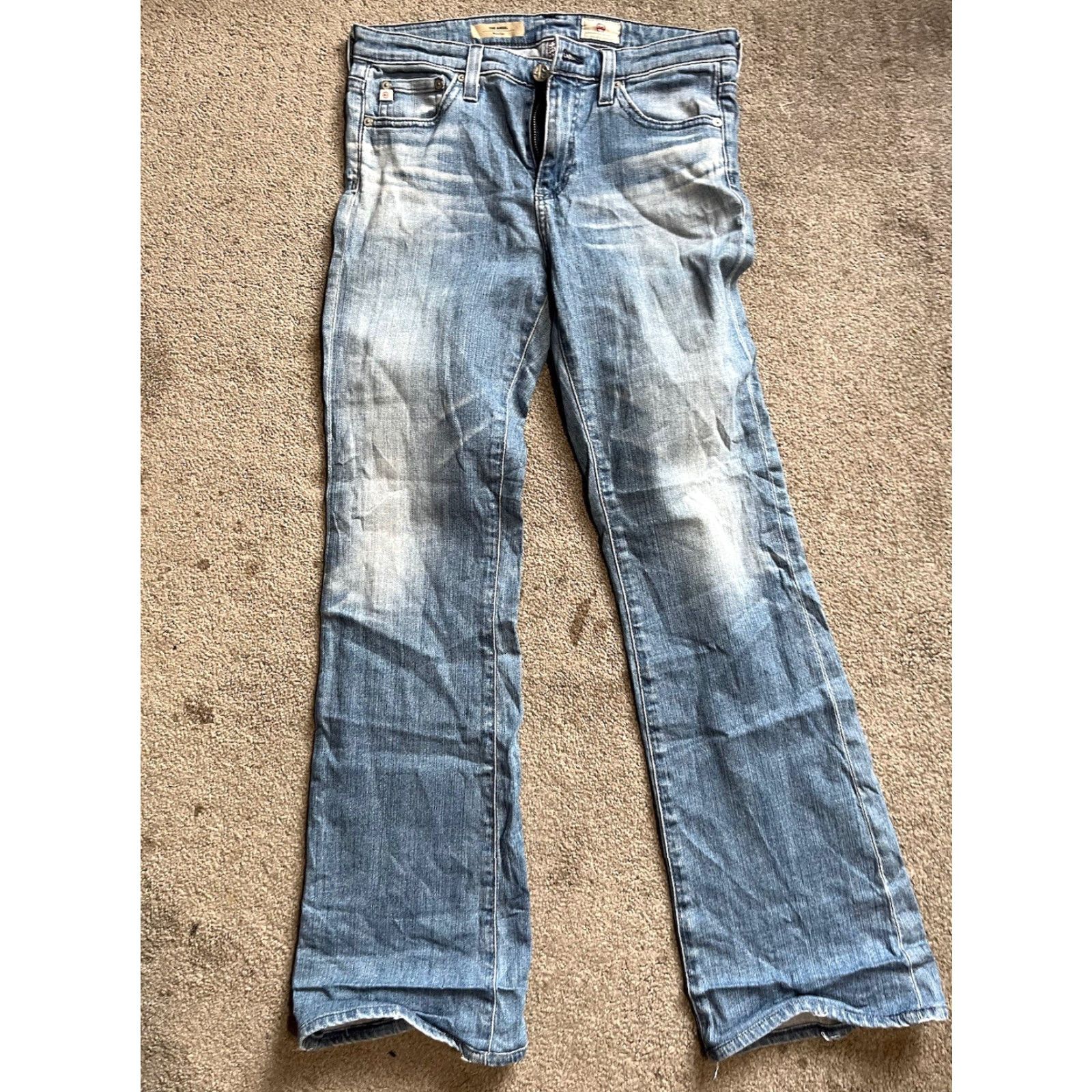 Vintage AG Adriano Goldschmied Jeans Women Sz 27R The Angel Bootcut Stretch Jeans Size 27" / US 4 / IT 40 - 3 Thumbnail