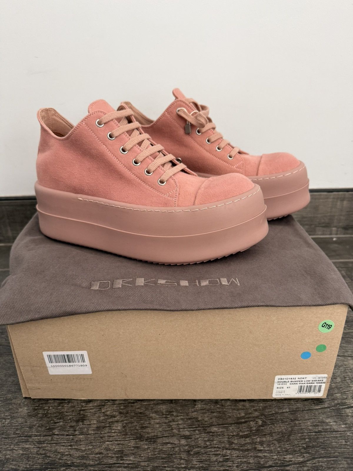 Rick Owens Drkshdw [NEW] DRKSHDW Double Bumper Low Ramones Dark