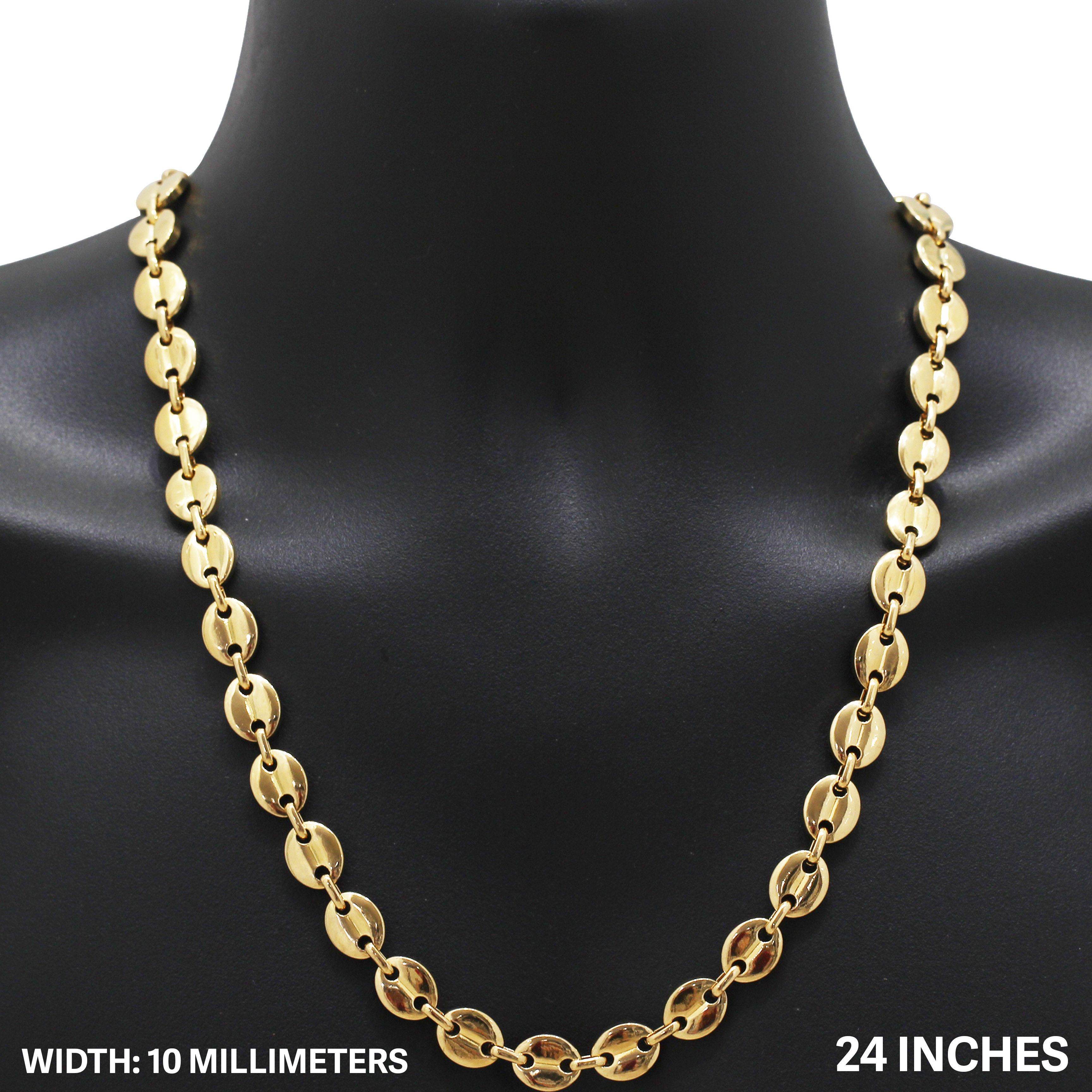 Other 316L Stainless Steel 18k GP 10mm Mariner Chain Necklace 24” Size ONE SIZE - 1 Thumbnail
