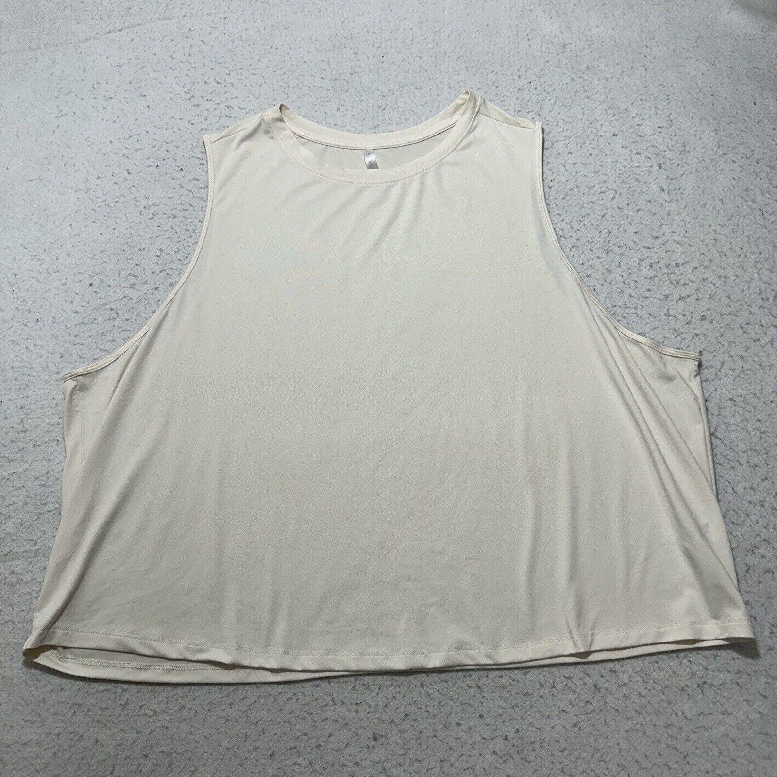 Fabletics Fabletics 3X Sleeveless Athletic Tank Top Cream Pullover Size 3XL / US 20-22 - 1 Thumbnail