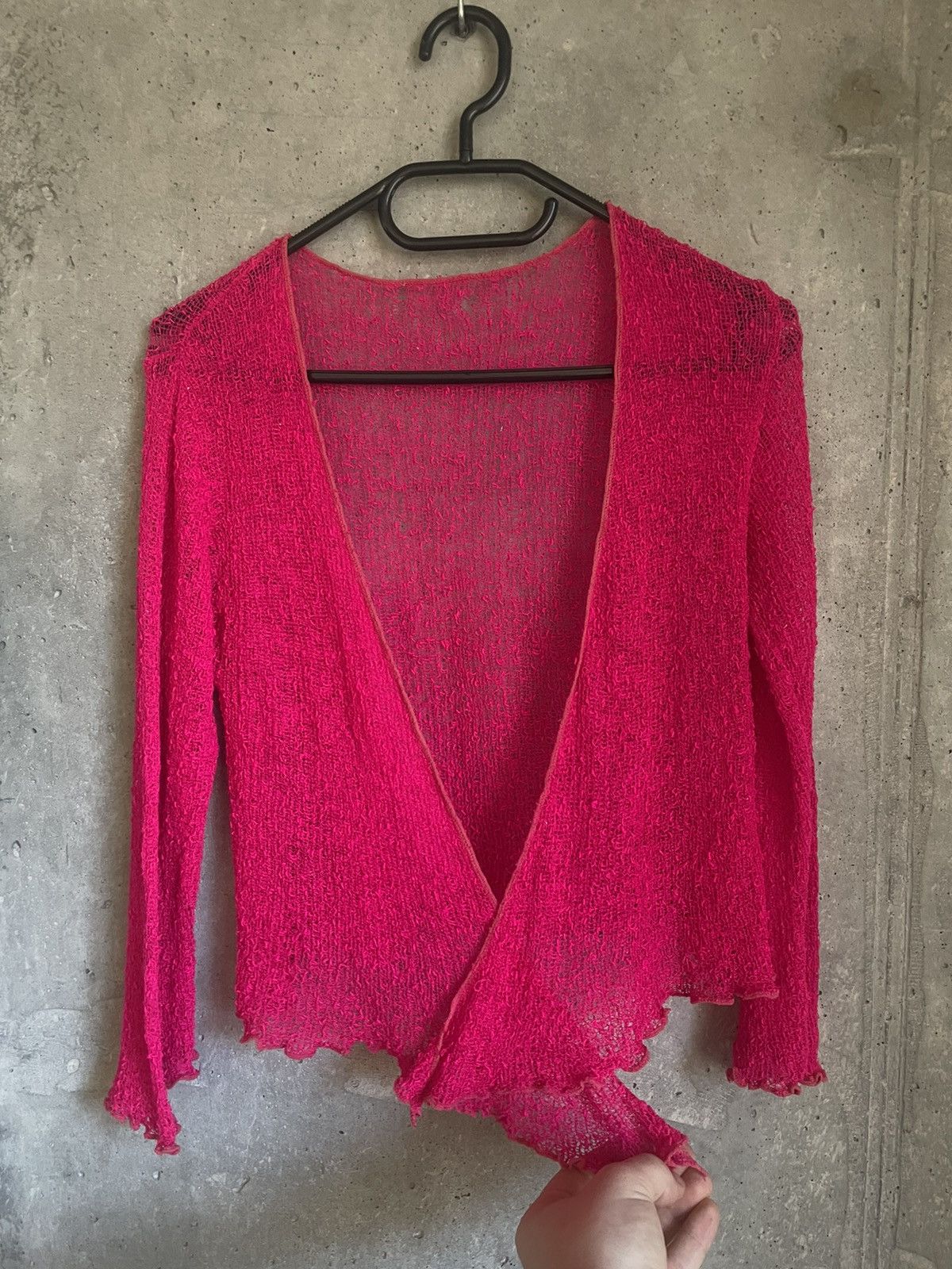 Hysteric Glamour × If Six Was Nine Vintage Japanese Issey Miyake style Mesh Cardigan Abstractio Size M / US 6-8 / IT 42-44 - 4 Thumbnail
