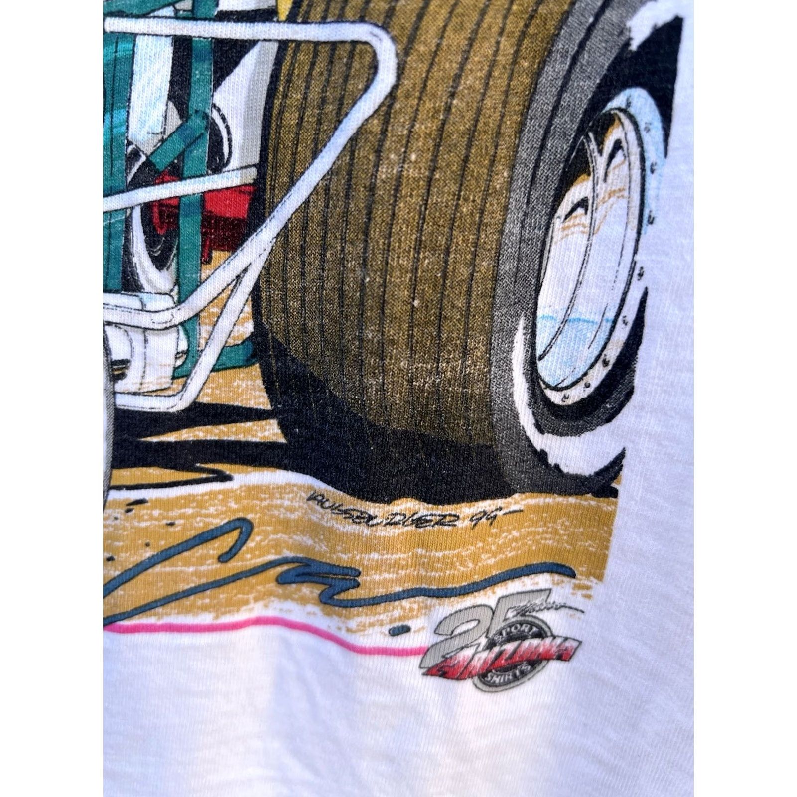 Vintage VINTAGE 1994 Duane Bonini Jr 72 Sprint Car Racing Shirt XL Worn Holes Size US XL / EU 56 / 4 - 4 Thumbnail