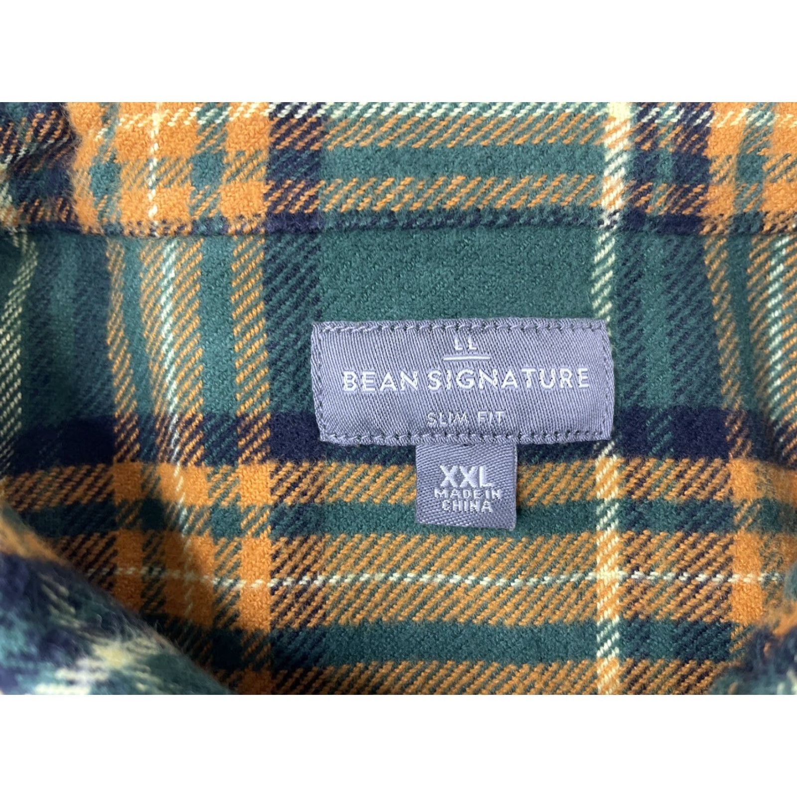 Vintage LL Bean Signature Organic Cotton Flannel Shirt Plaid Button Down Men’s XXL Casual Workwear Travel Shirt Size US XXL / EU 58 / 5 - 3 Thumbnail