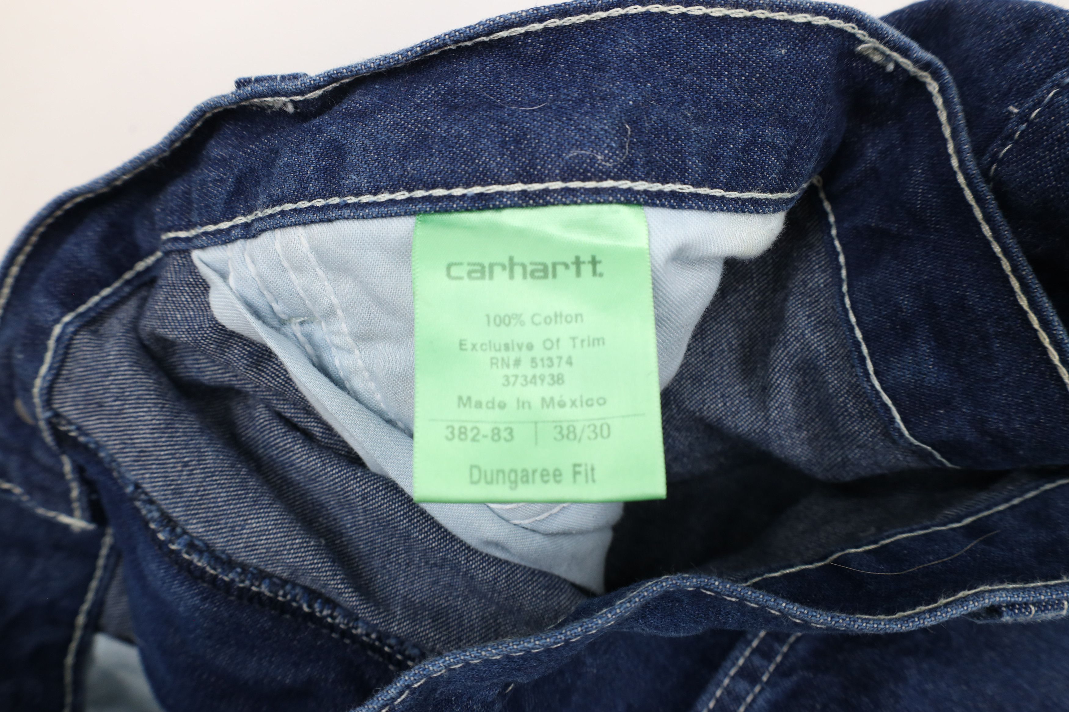 Carhartt × Vintage Vintage Carhartt Wide Leg Dungaree Carpenter Denim Jeans Size US 38 / EU 54 - 11 Thumbnail