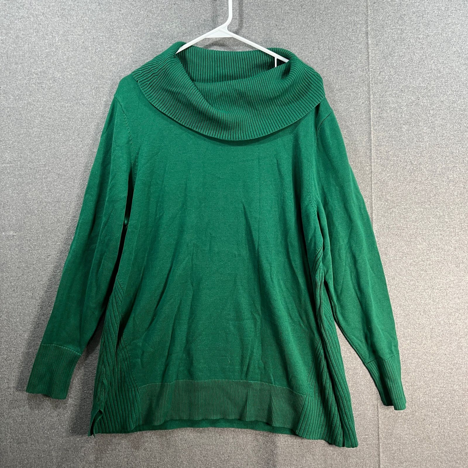 Isaac Mizrahi Isaac Mizrahi LIVE! Cowl Neck Sweater with Rib Detail Size XL / US 12-14 / IT 48-50 - 2 Thumbnail
