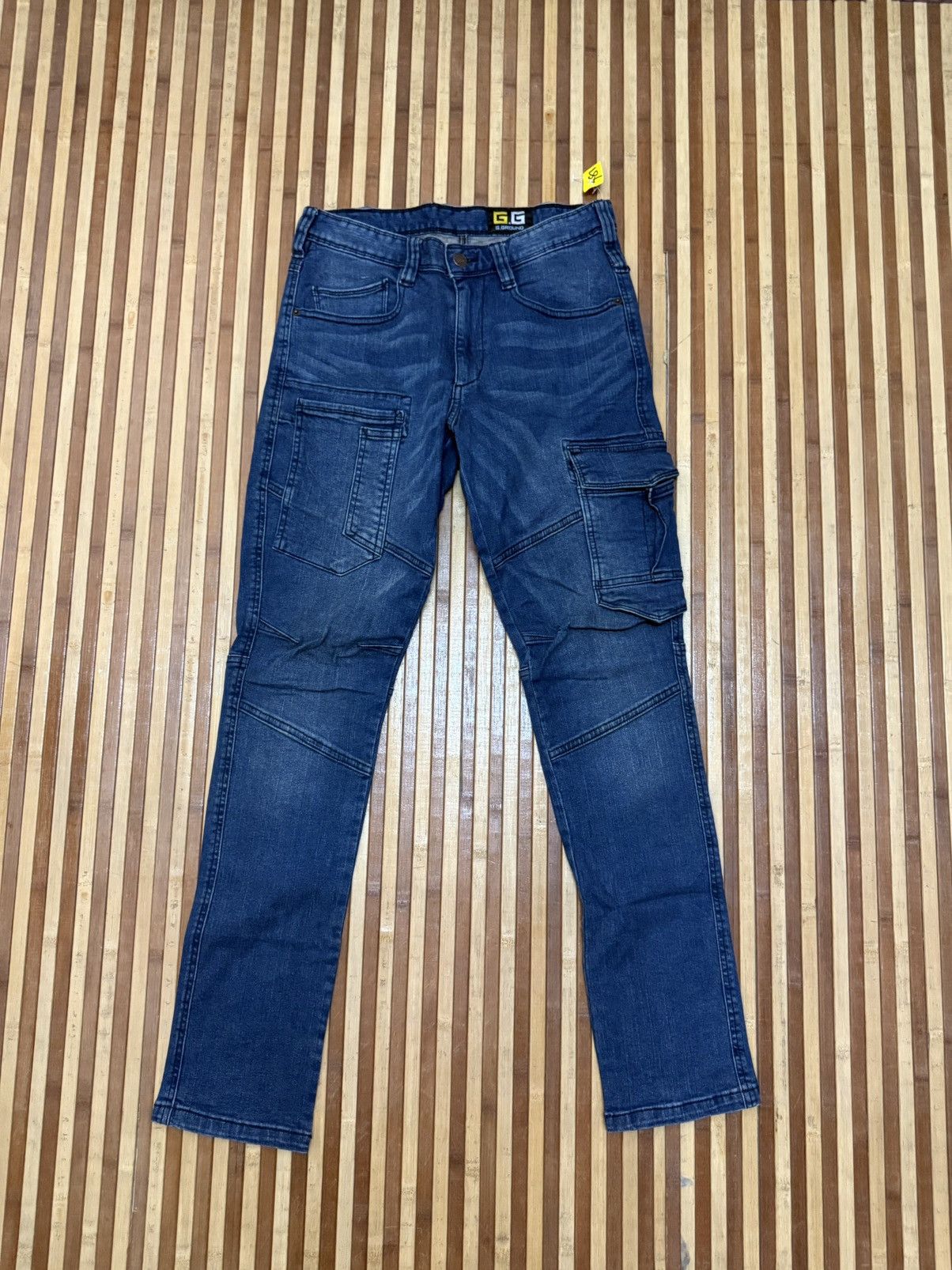 Japanese Brand Vintage G.GROUND Denim Cargo Pants Big Pockets W29X31 Size US 29 - 5 Thumbnail