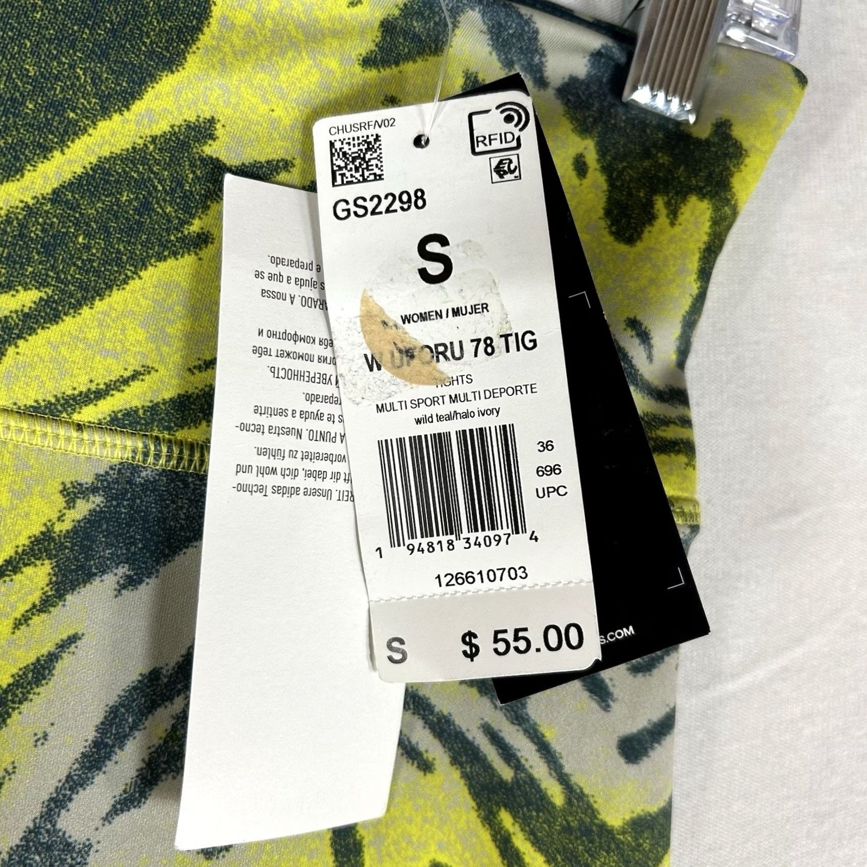 Adidas Adidas Leggings Womens Small Green Camo Primegreen Aeroready NWT Athletic Yoga Gym Running Training Slim Ankle High Rise, XS? Size 28" / US 6 / IT 42 - 4 Thumbnail