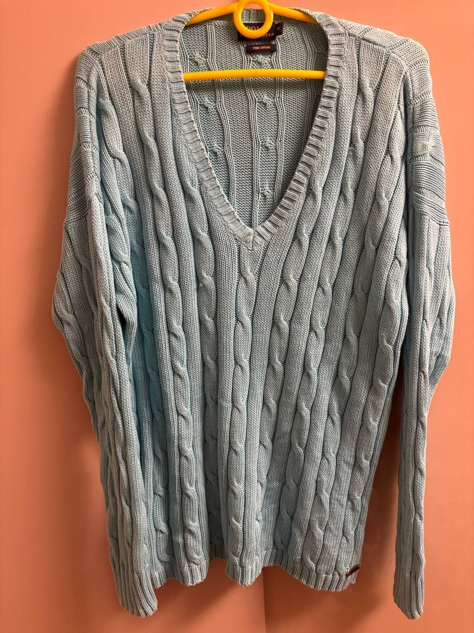 Polo Ralph Lauren Polo Ralph Lauren Women's sweater turquoise, chunky knit Size XS / US 0-2 / IT 36-38 - 14 Thumbnail
