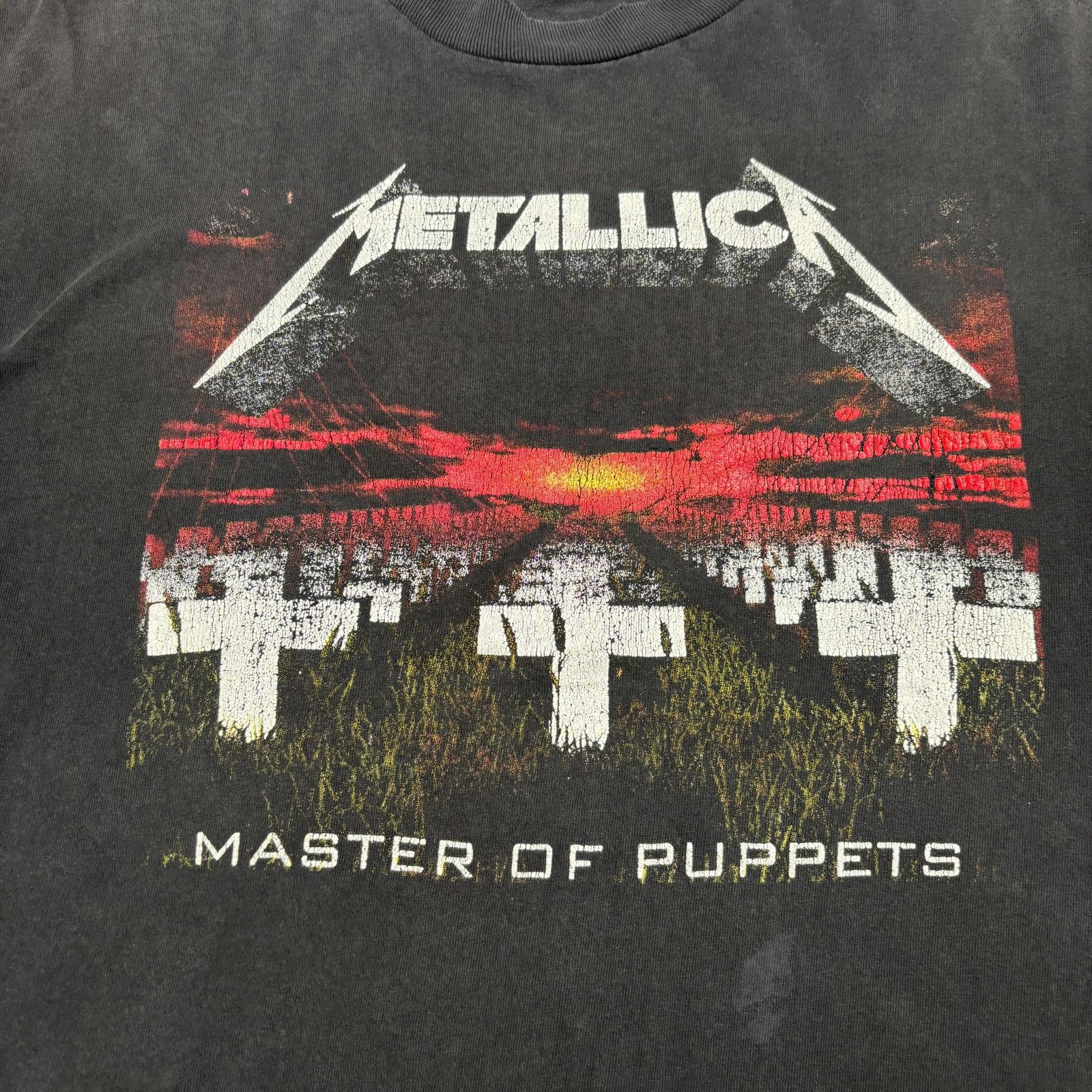 Metallica × Vintage VTG Y2K Metallica Master of Puppets Faded Distressed Shirt Size US XL / EU 56 / 4 - 3 Thumbnail