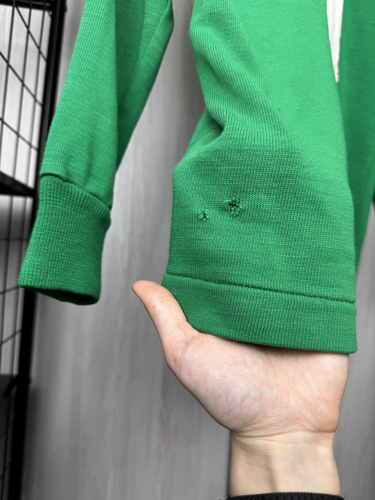 Other HALBRO #1 1980s Rugby Shirt Green Orange Stripe Vintage 40in Size US M / EU 48-50 / 2 - 8 Thumbnail
