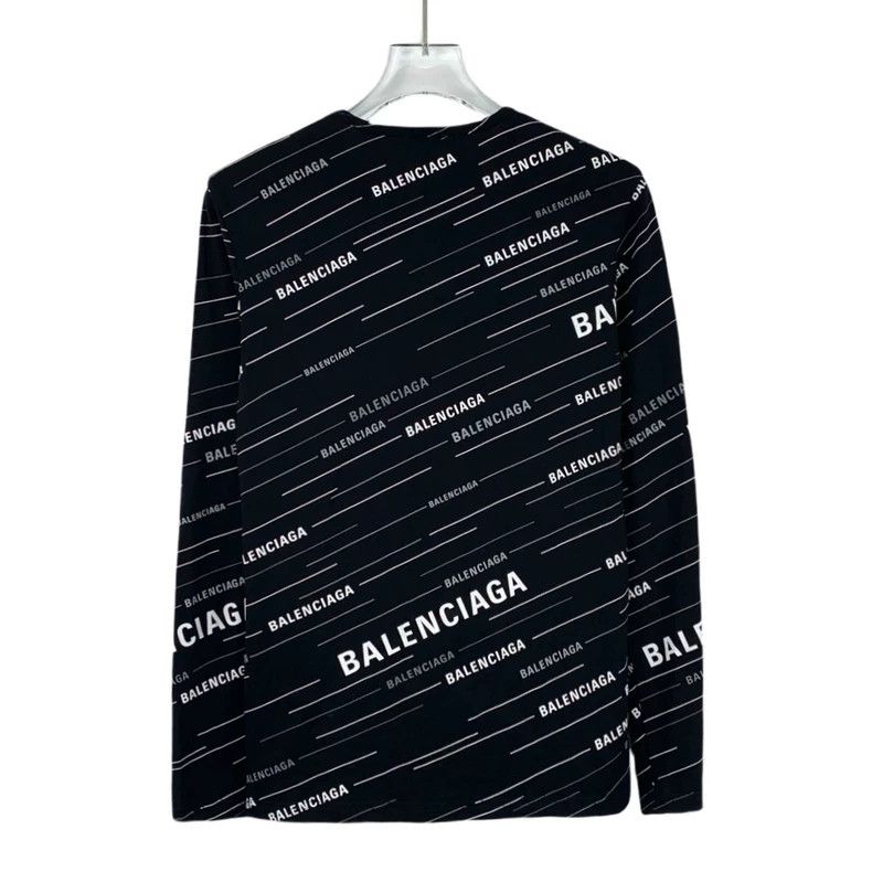 Balenciaga Balenciaga Black logo stretch line crew neck long-sleeve s Size US L / EU 52-54 / 3 - 2 Thumbnail