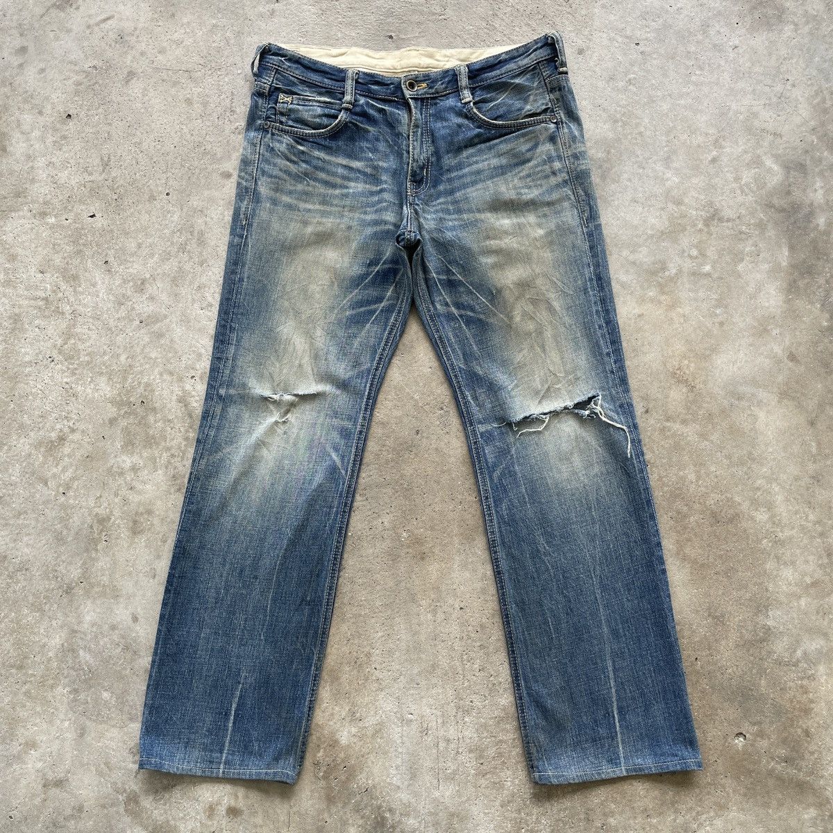 Japanese Brand × Jean × Vintage Vintage Brapper’s Japan Rusty Wash Distressed Jeans Pants Size US 32 / EU 48 - 1 Thumbnail