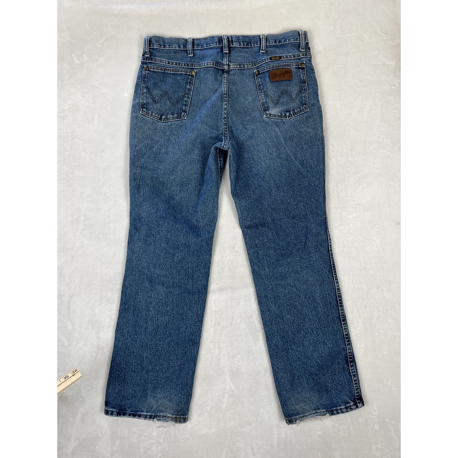 Wrangler Wrangler MWZ Slim Fit Cowboy Blue Denim Jeans Men's Size 36x Size US 36 / EU 52 - 6 Thumbnail
