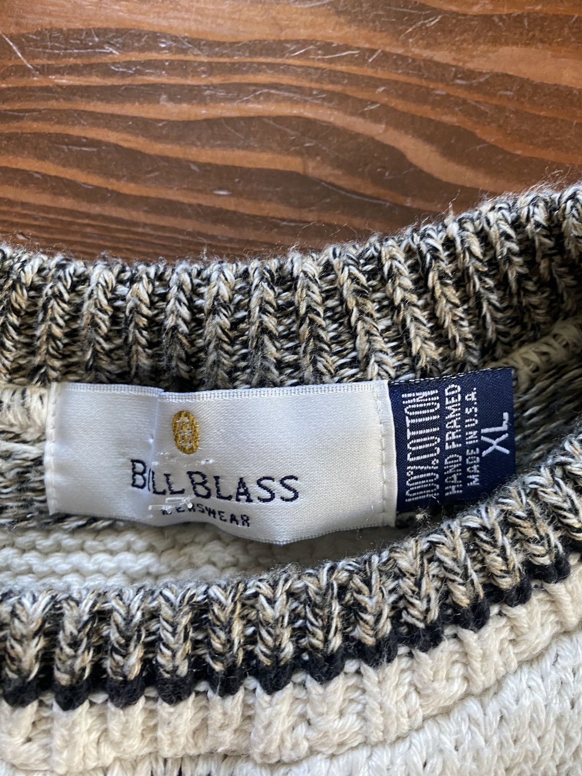 Bill Blass Vintage 90’s Bill Blass Textile Pattern Heavy Knit Sweater Size US XL / EU 56 / 4 - 4 Thumbnail
