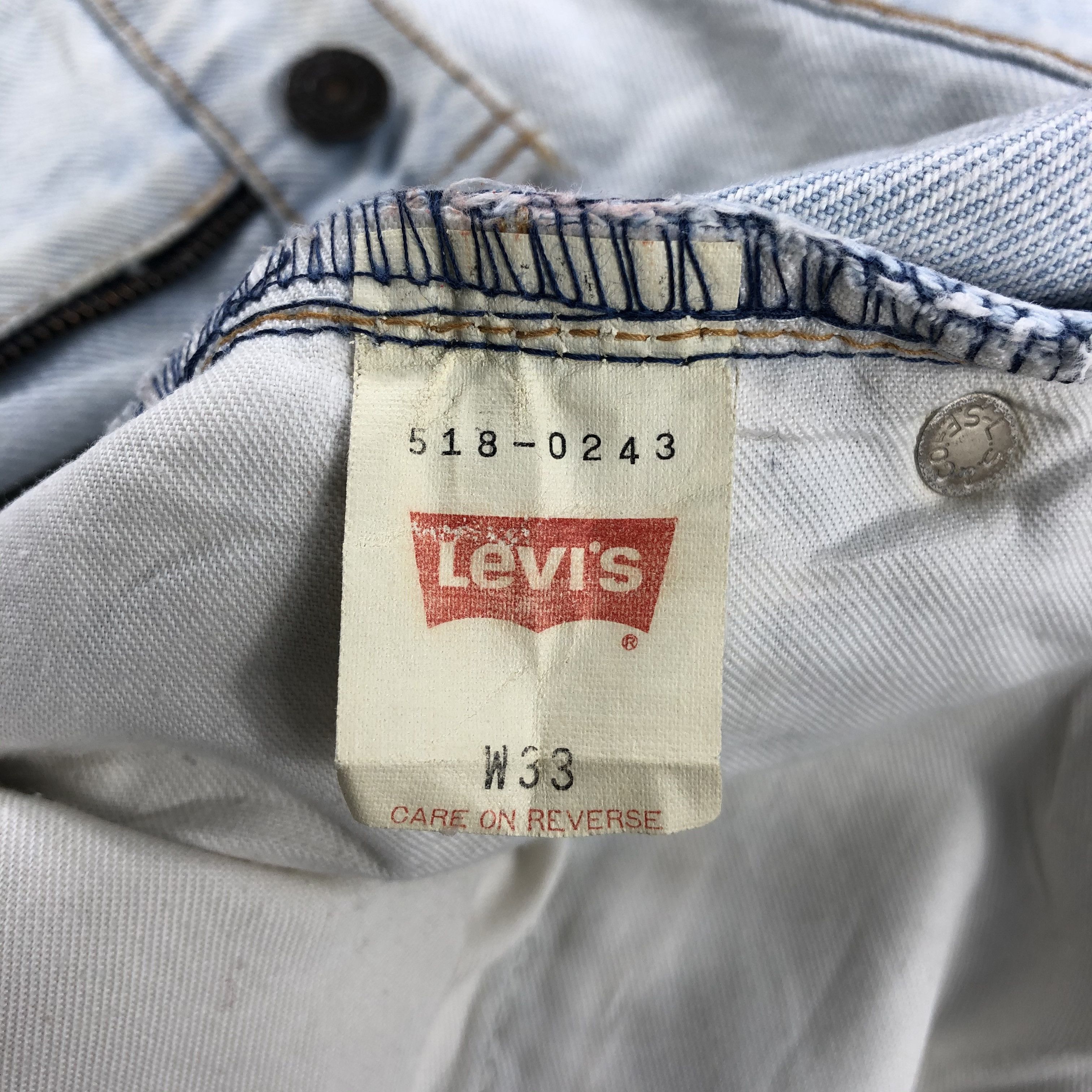 Levi's × Vintage 90s Vintage Light Wash Levis 518 Jeans-JM1922 Size US 32 / EU 48 - 10 Thumbnail