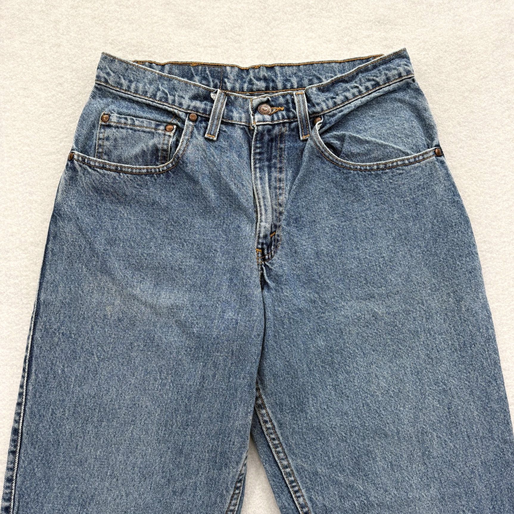Levi's VINTAGE Levi's 545 Jeans Mens 31x32 Blue Loose Fit Tapered Leg Denim USA 90s Size US 31 - 2 Thumbnail