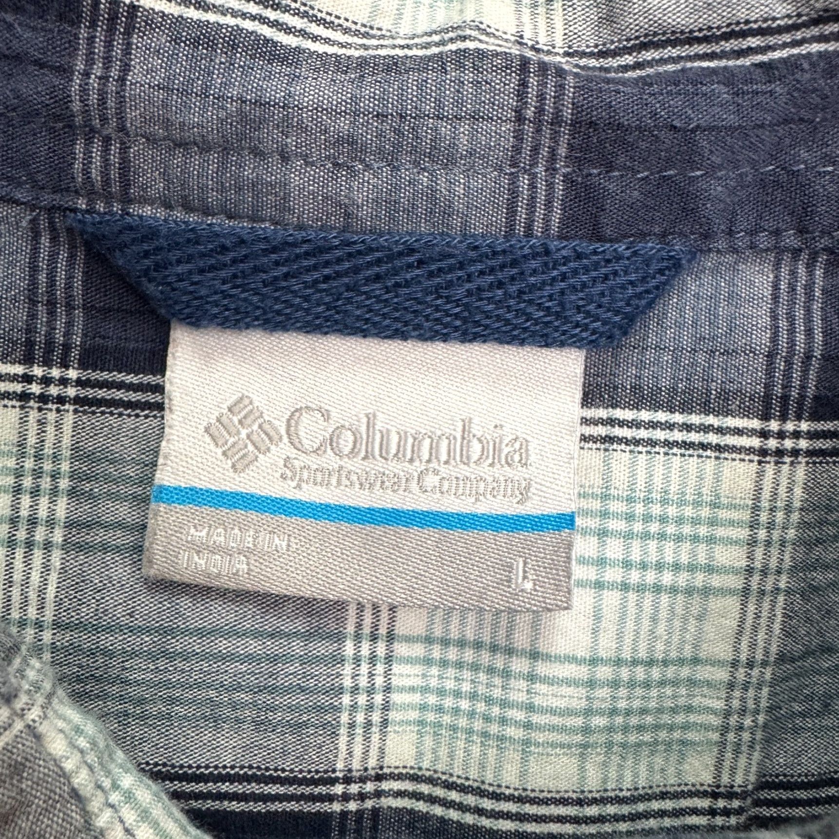 Vintage Columbia Shirt Mens Large Blue Plaid Button-Up Long Sleeve Cotton Outdoor Top Size US L / EU 52-54 / 3 - 7 Thumbnail