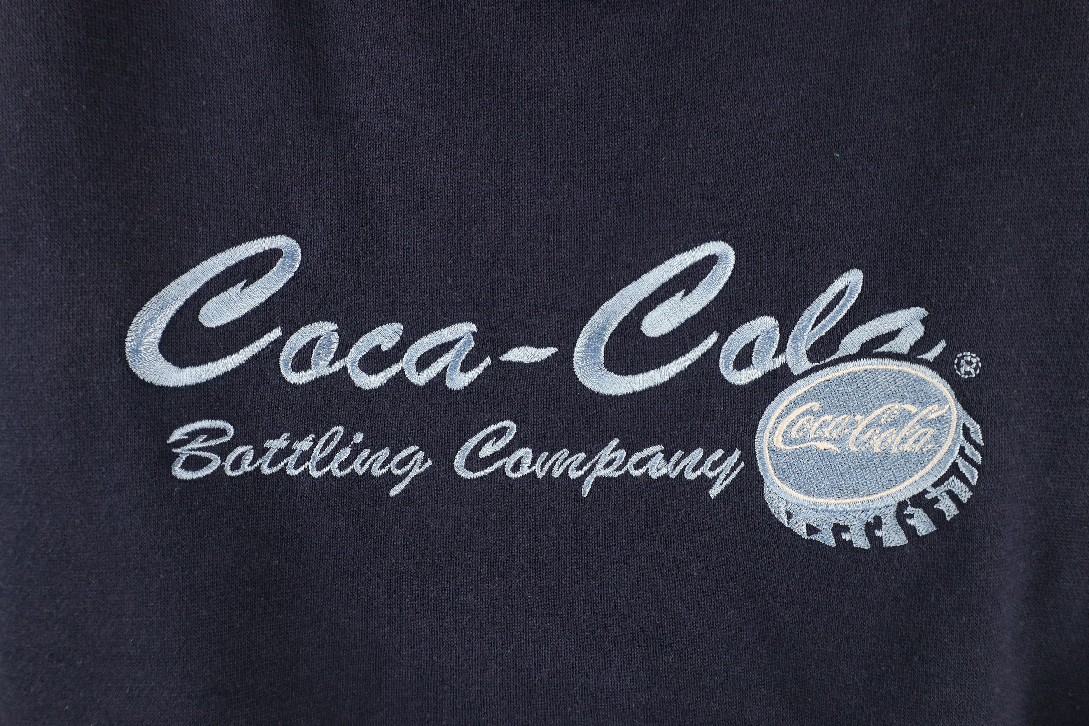 Coca Cola × Vintage Vintage 90s Coca Cola Out Crewneck Sweatshirt Navy Blue Size XL / US 12-14 / IT 48-50 - 4 Thumbnail
