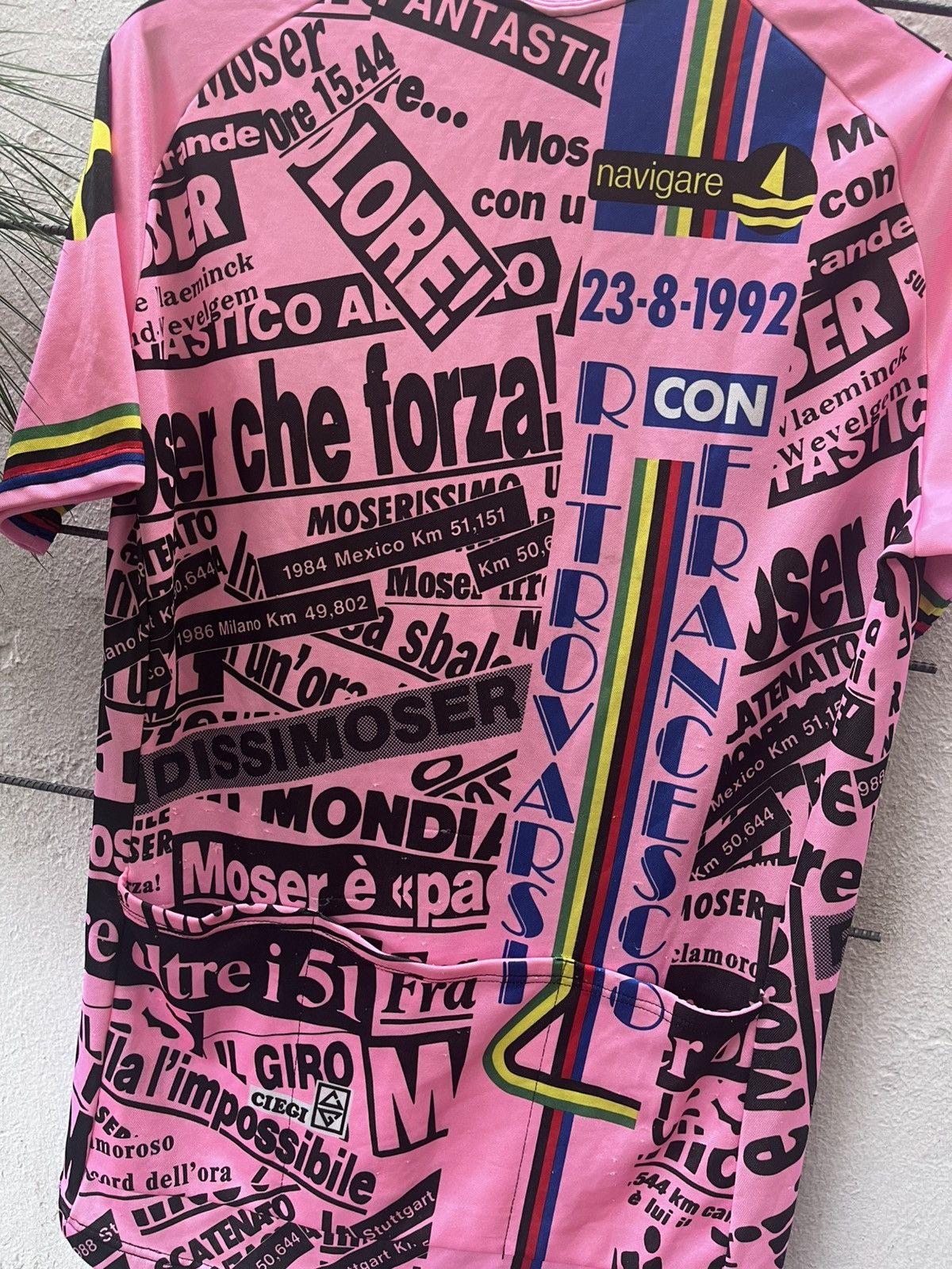 Vintage Ciegi Vintage Bicycle italian Jersey Francesco Moser Size US L / EU 52-54 / 3 - 7 Thumbnail