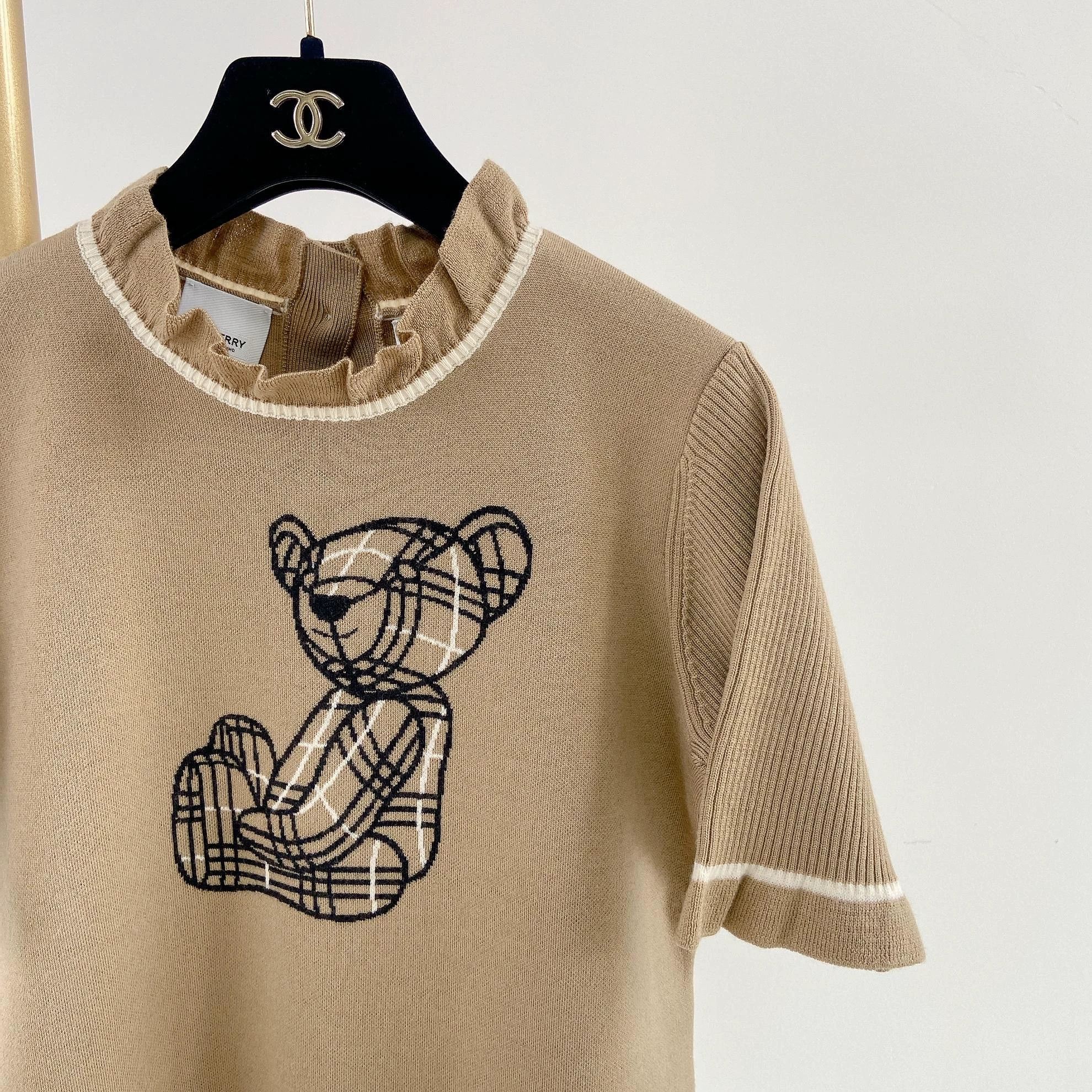 Burberry Burberry Camel Bear Knit Top 14Y With Tags Size XS / US 0-2 / IT 36-38 - 4 Thumbnail
