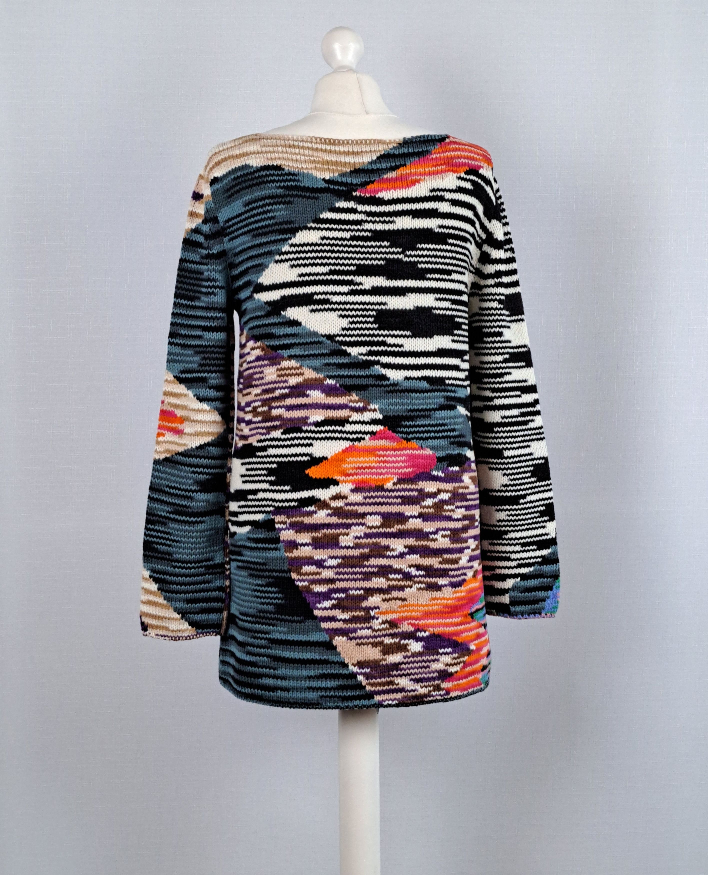 Missoni MISSONI abstract pattern wool knit sweater. Size 38 Size M / US 6-8 / IT 42-44 - 3 Thumbnail
