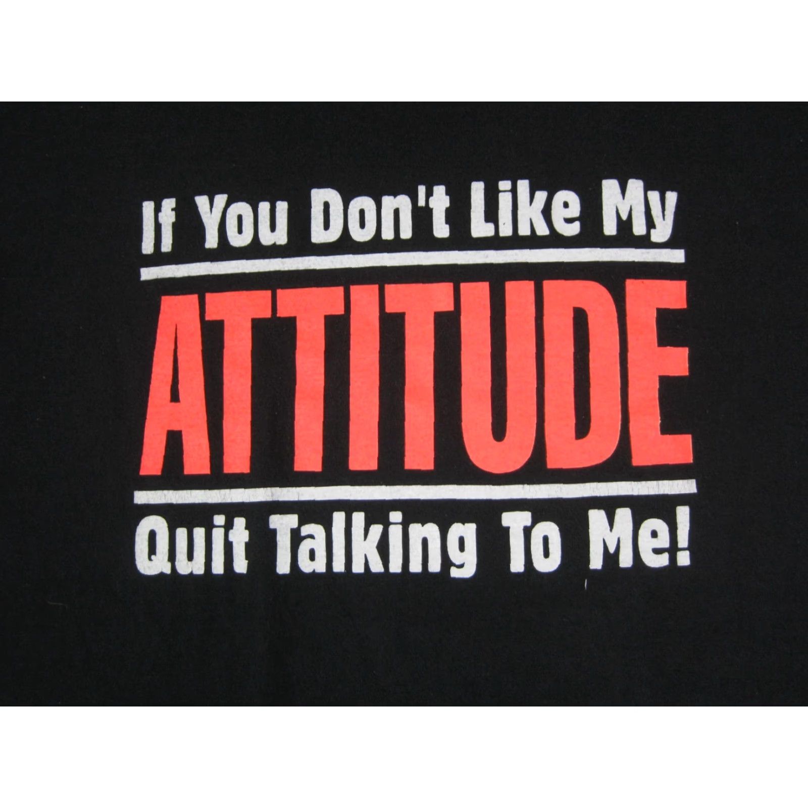 Jerzees VINTAGE Jerzees Funny Shirt Mens L Black Attitude Quote Quit Talking USA 90s Shirt Mens L Black Jerzees 80s 90s Classic Funny School Vintage Shirt Size US L / EU 52-54 / 3 - 2 Thumbnail