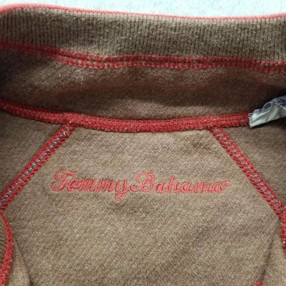 Tommy Bahama Tommy Bahama Sweater Mens Medium Red Pullover Mock Neck Zip Size US M / EU 48-50 / 2 - 6 Thumbnail