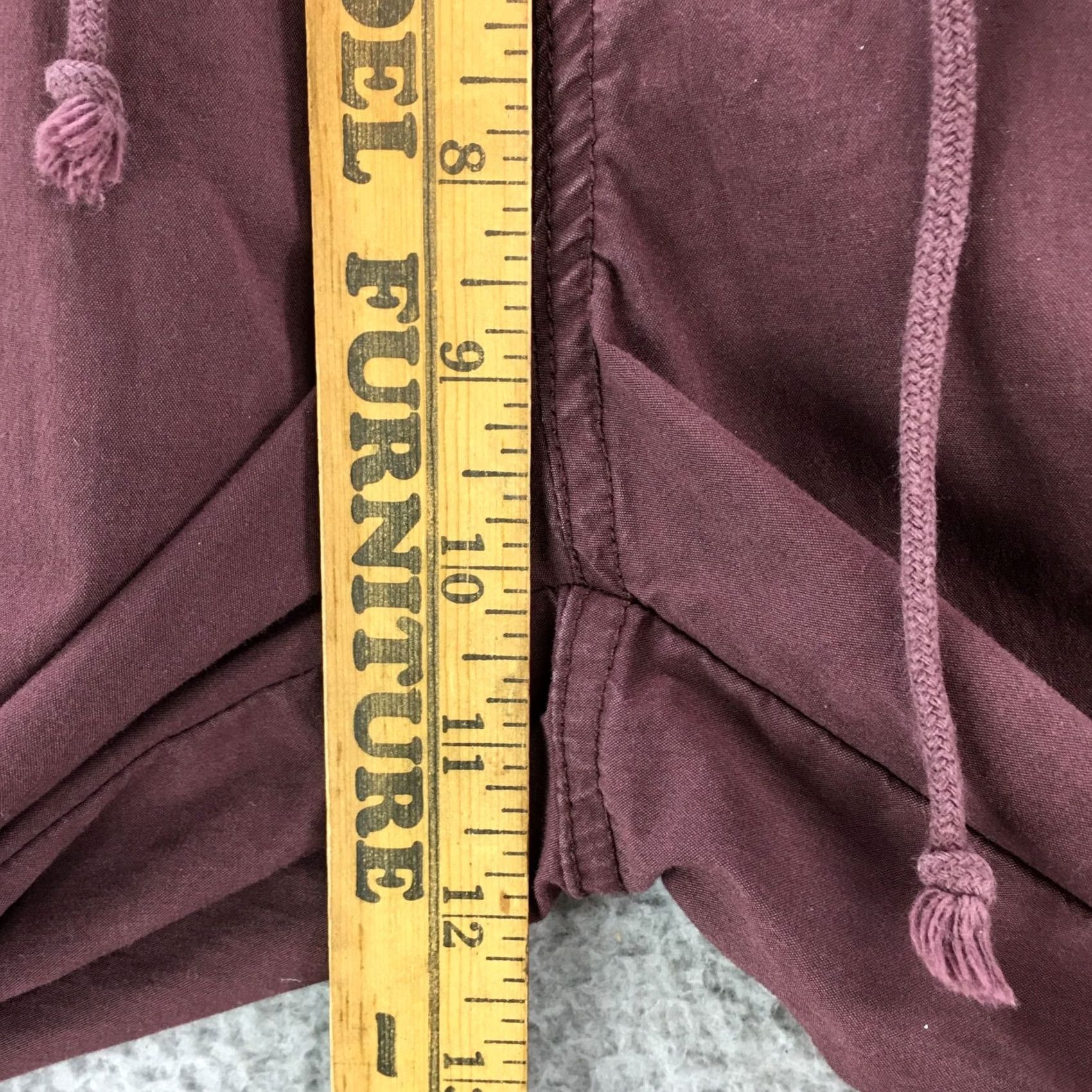 Vintage Woolrich Purple Cropped Pants Womens 12 Mid Rise Drawstring Zip Fly Side Pocket Size 34" / US 12 / IT 48 - 7 Thumbnail