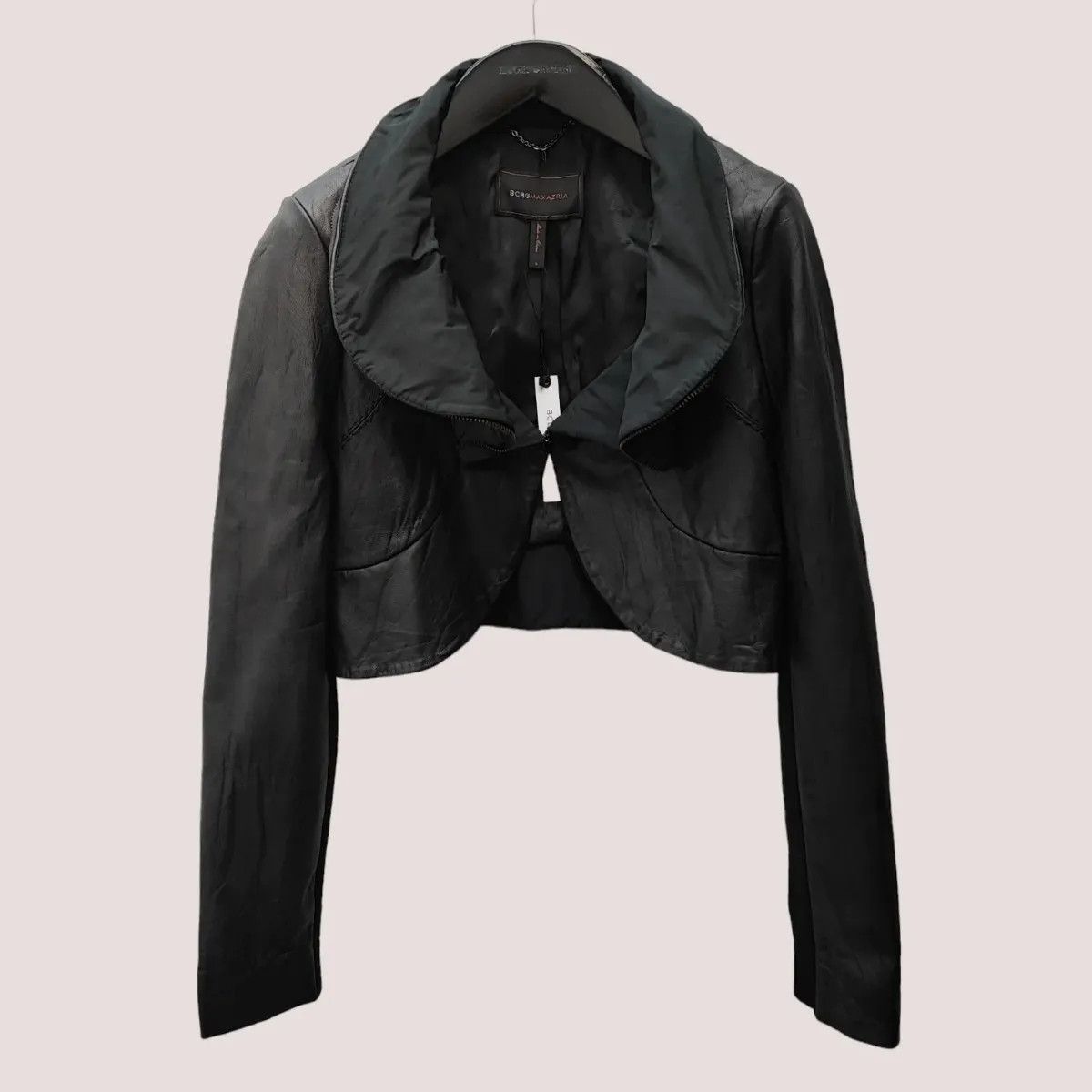 Bcbgmaxazria BCBG Max Azria Cropped Leather Jacket –FASHIONELLA Size S / US 4 / IT 40 - 4 Thumbnail