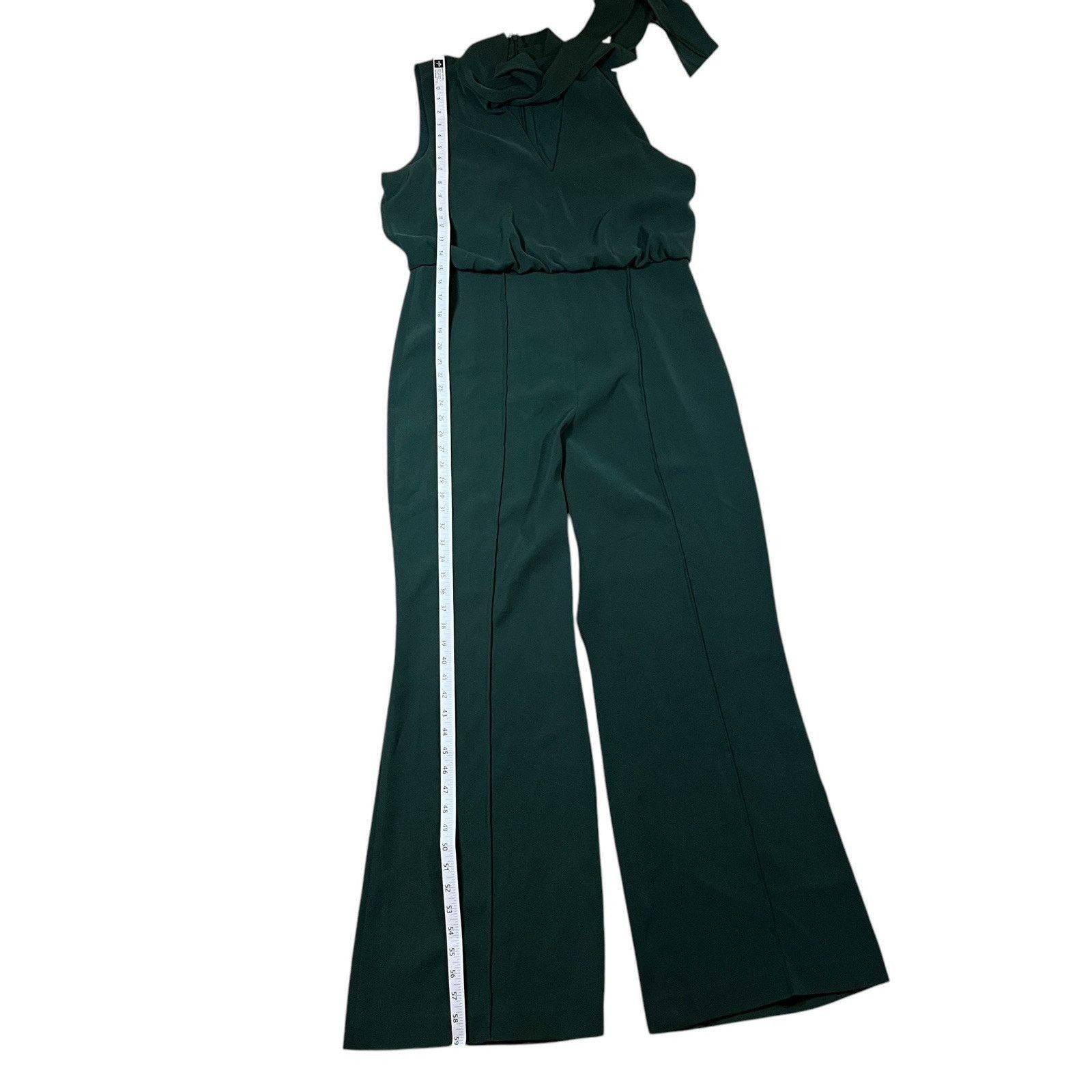Other Antonio Melani Dark Green Sleeveless Wide Leg Jumpsuit Sz14 Size 36" / US 14 / IT 50 - 6 Thumbnail