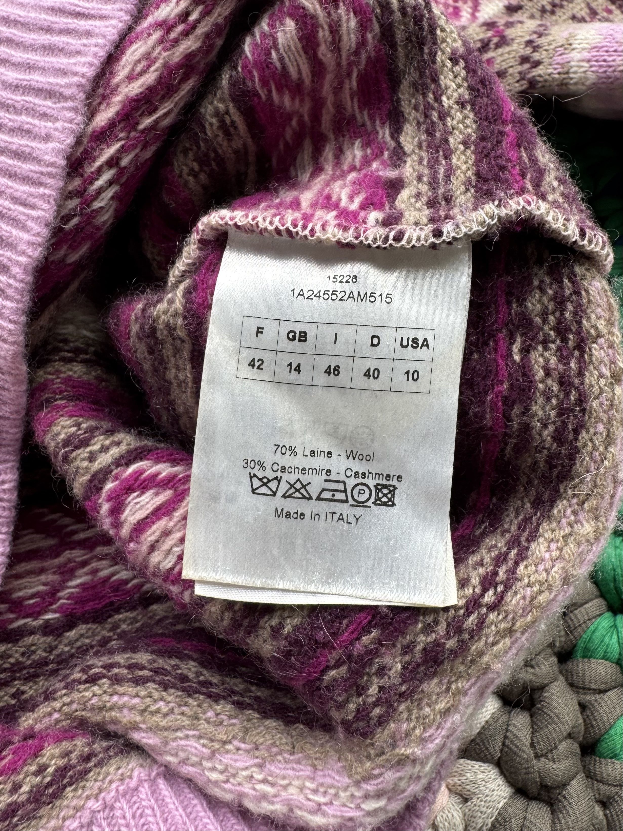 Dior Christian Dior Laine - Wool/Cashmere Arztec Sweater (V117) Size M / US 6-8 / IT 42-44 - 6 Thumbnail