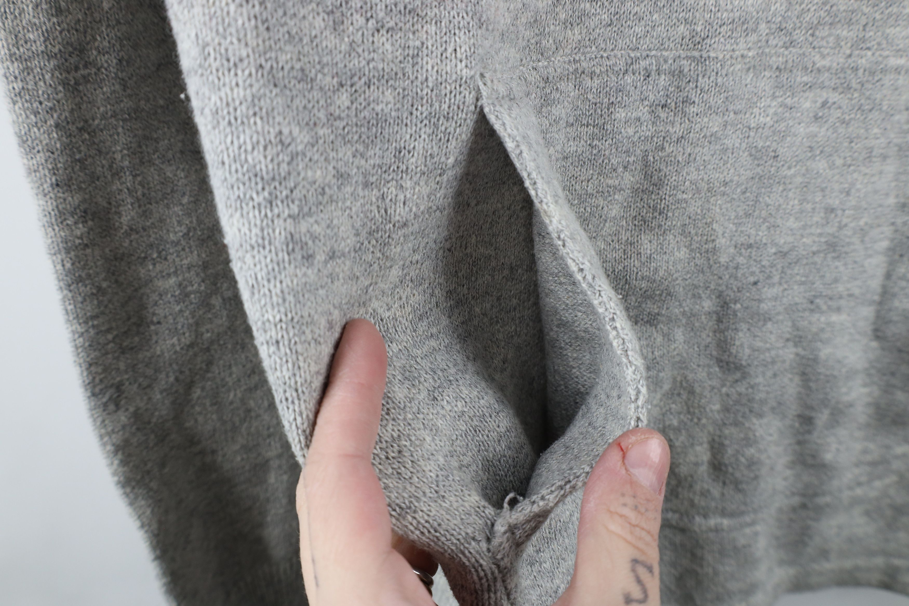 J.Crew × Vintage J Crew Blank Wool Blend Knit Hoodie Sweatshirt Heather Gray Size US L / EU 52-54 / 3 - 5 Thumbnail