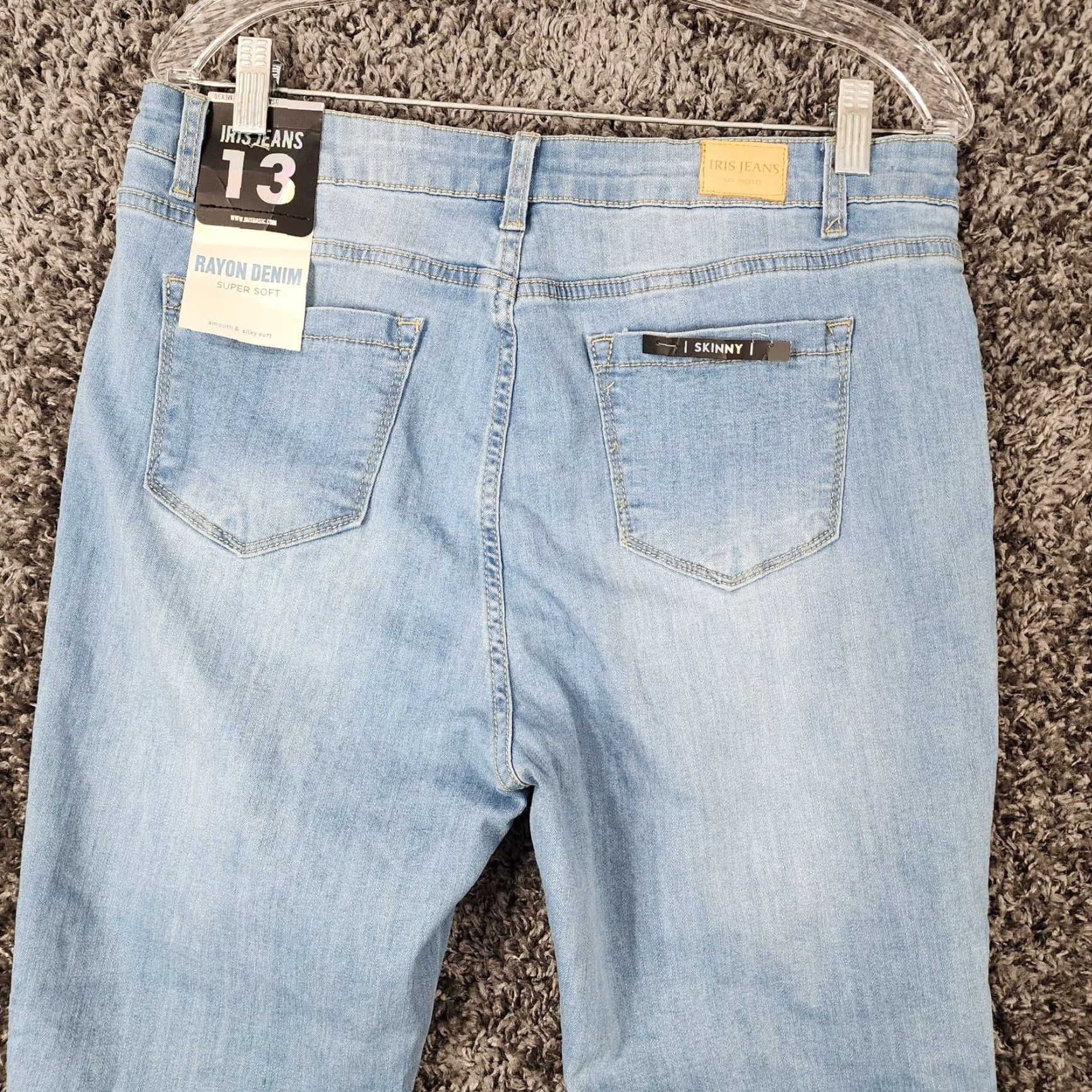 Vintage IRIS High Rise Skinny Jeans Womens Super High Waist Size 13 Blue Size 34" / US 12 / IT 48 - 8 Thumbnail