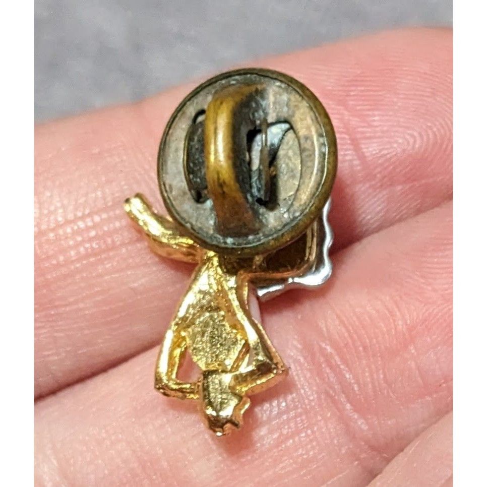 Other Minimalist Gold Tone Gemmed Angel Lapel Pin Size ONE SIZE - 2 Thumbnail