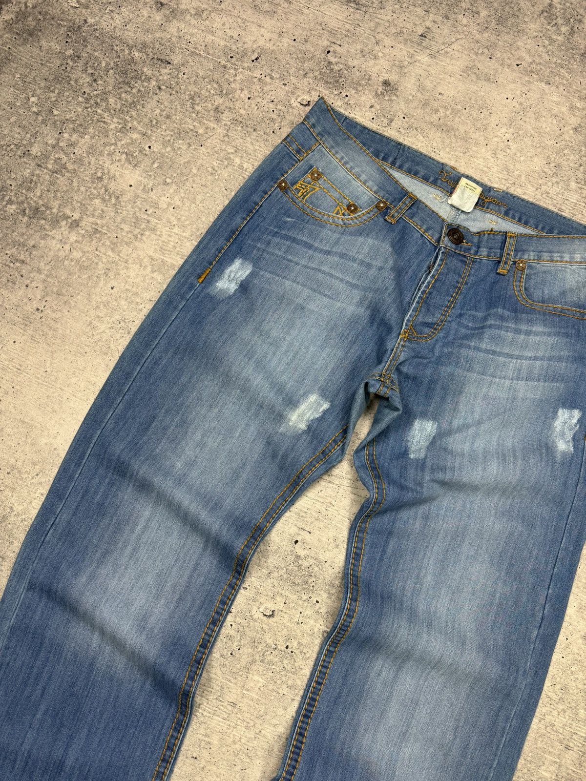 True Religion Vintage True Religion Y2K Knit Stonewashed Jeans Pants USA Size US 36 / EU 52 - 5 Thumbnail