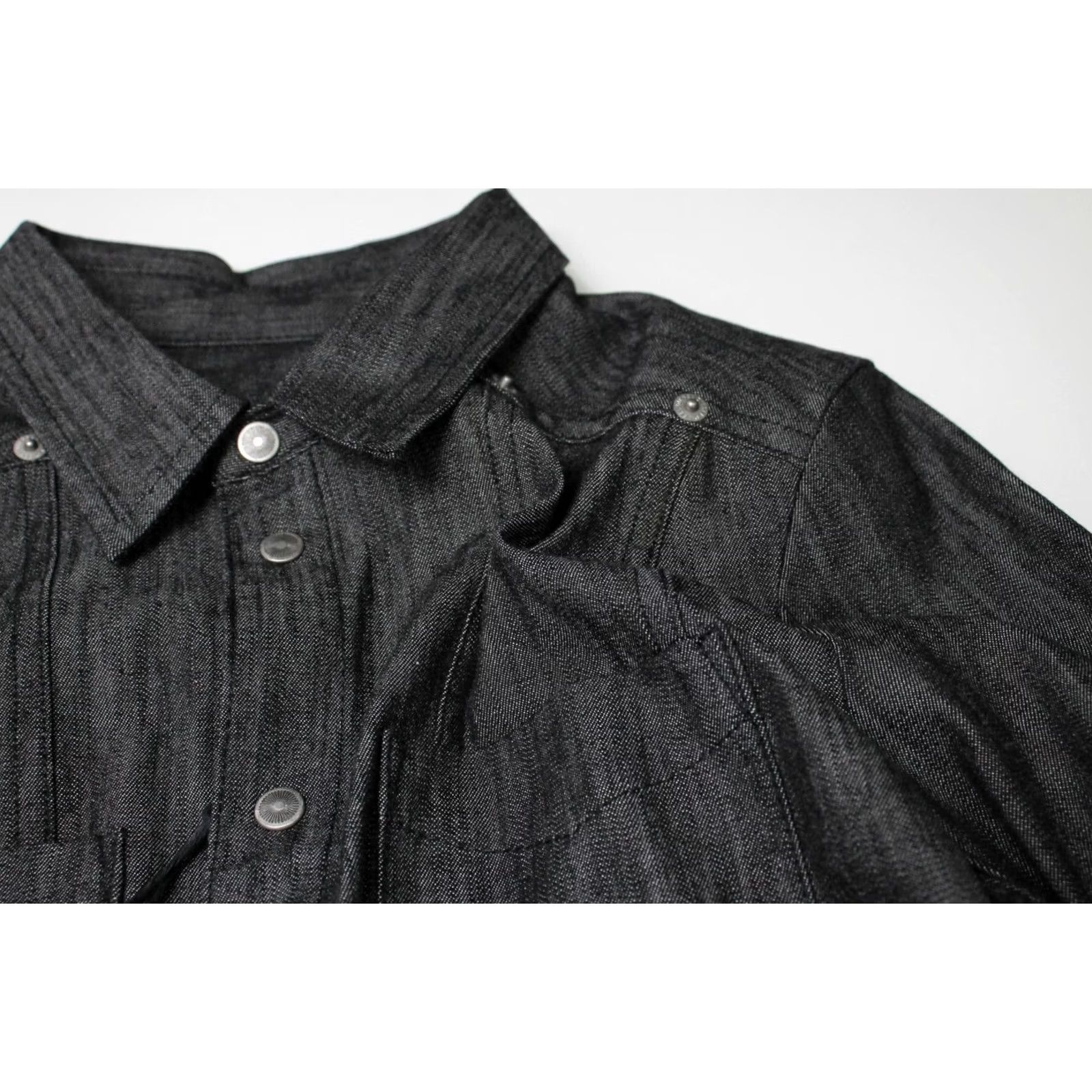 Diesel DIESEL Shirt Women's SMALL Casual Buttoned Western Slimming Denim Grey Size S / US 4 / IT 40 - 6 Thumbnail
