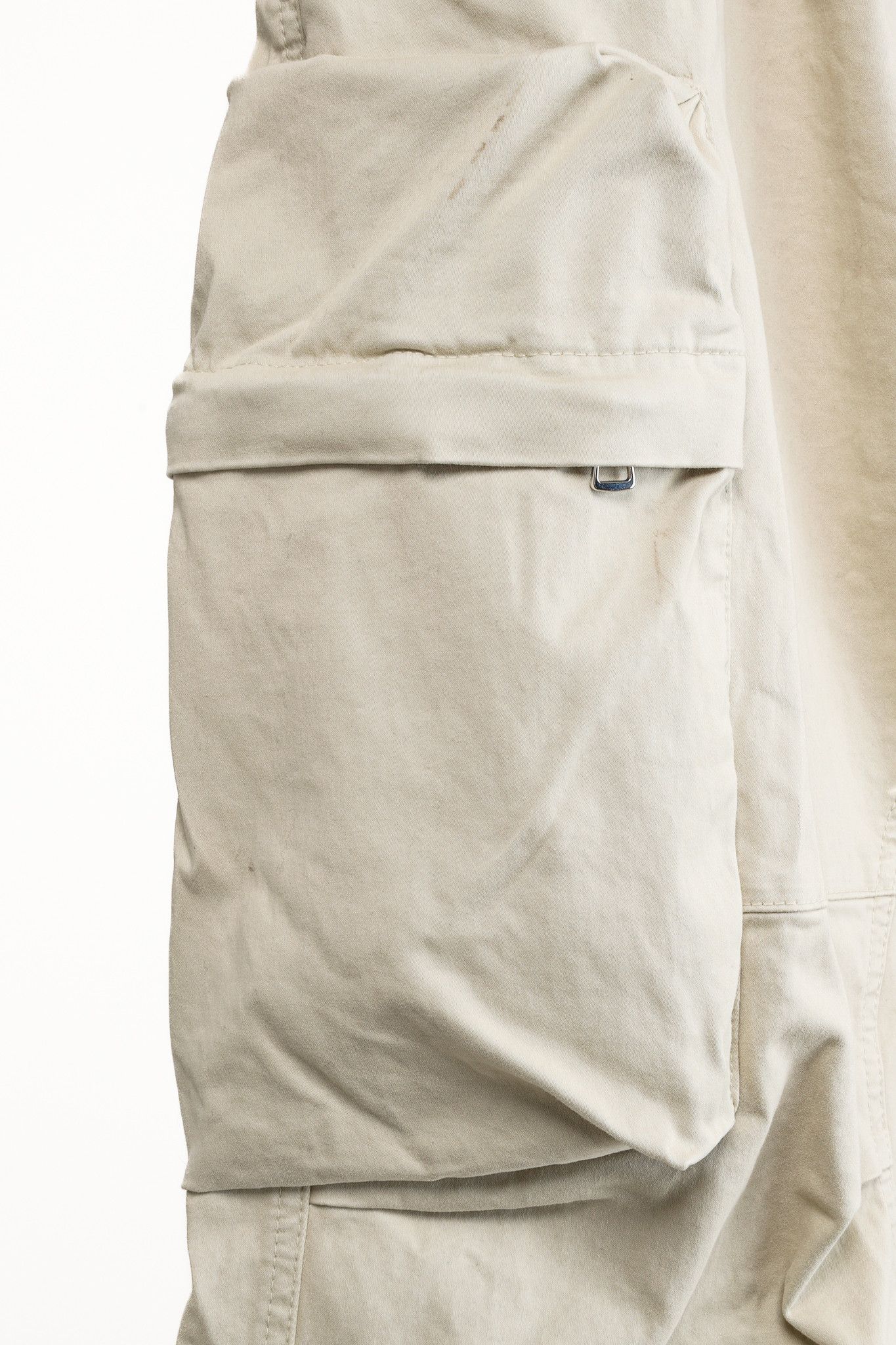 Moncler Moncler Light Beige Wide-Leg Stretch-Cotton Cargo Trousers Size US 34 / EU 50 - 5 Thumbnail