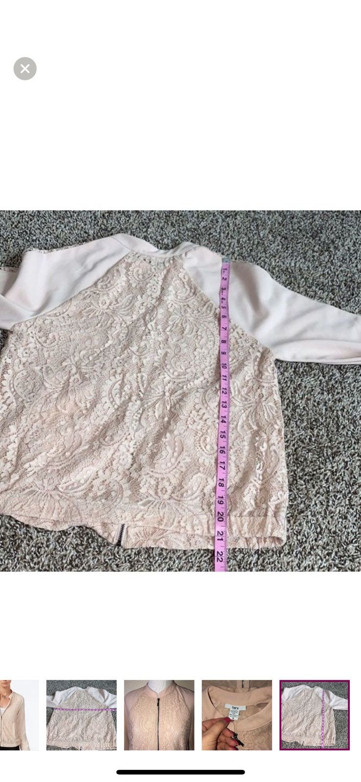 Bar III Bar III medium pink lace bomber jacket Size M / US 6-8 / IT 42-44 - 3 Thumbnail