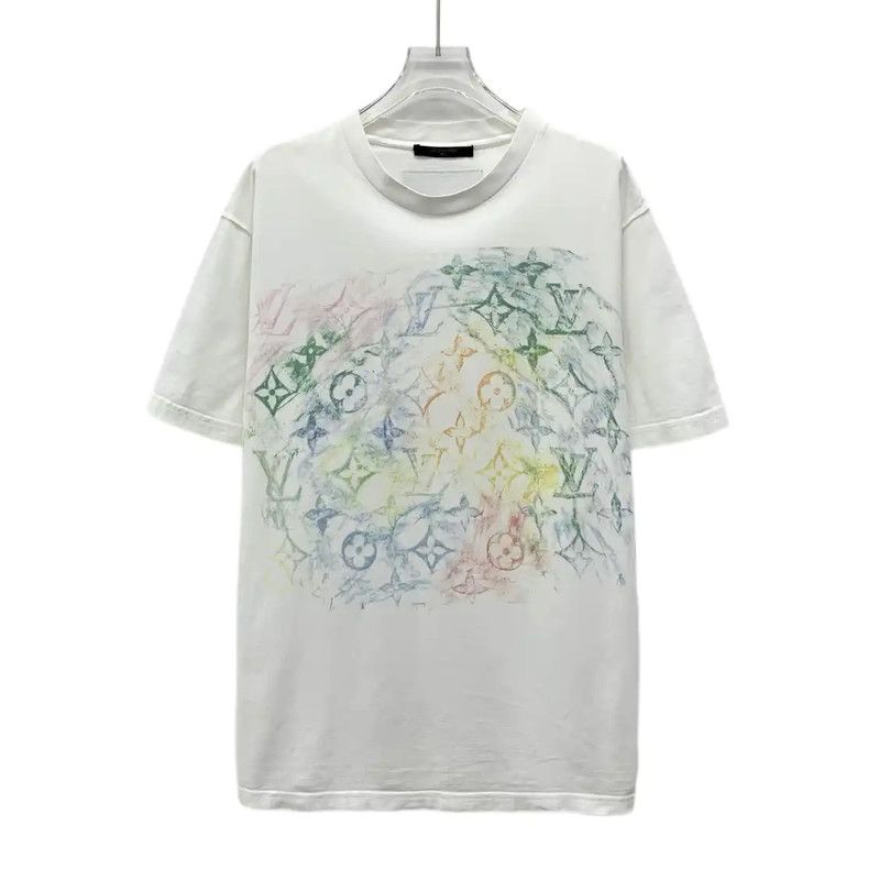 Louis Vuitton Louis Vuitton Women's White Cotton T-shirt 0089 Size L / US 10 / IT 46 - 1 Thumbnail