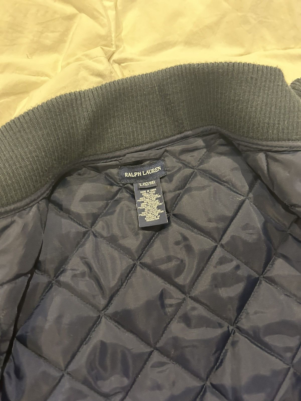 Polo Ralph Lauren Navy Polo Ralph Lauren Large 12/14 Quilted Jacket Size L / US 10 / IT 46 - 4 Thumbnail