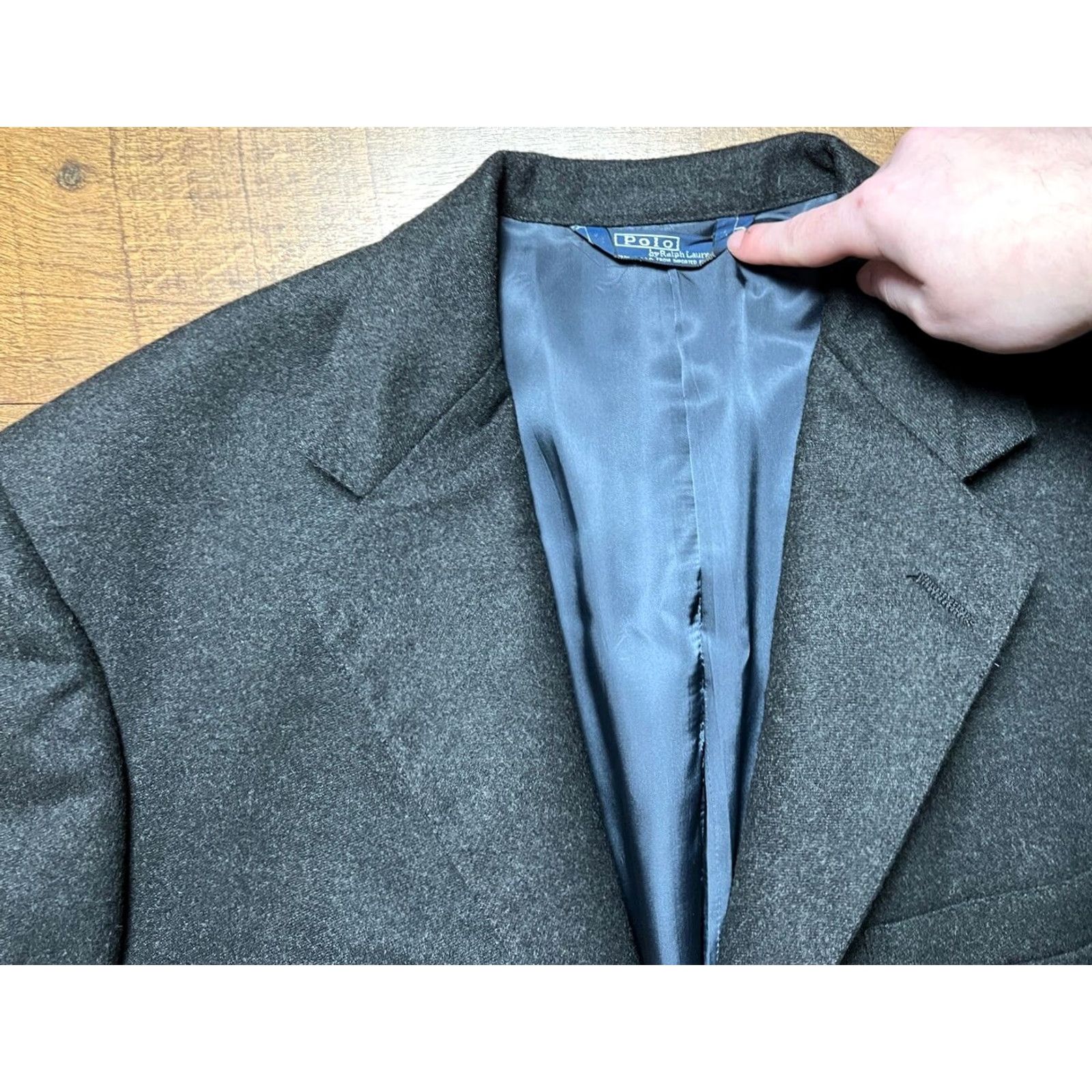 Polo Ralph Lauren VINTAGE Polo Ralph Lauren Blazer Jacket Wool Black Mens 43 Long USA Made Size US XL / EU 56 / 4 - 3 Thumbnail